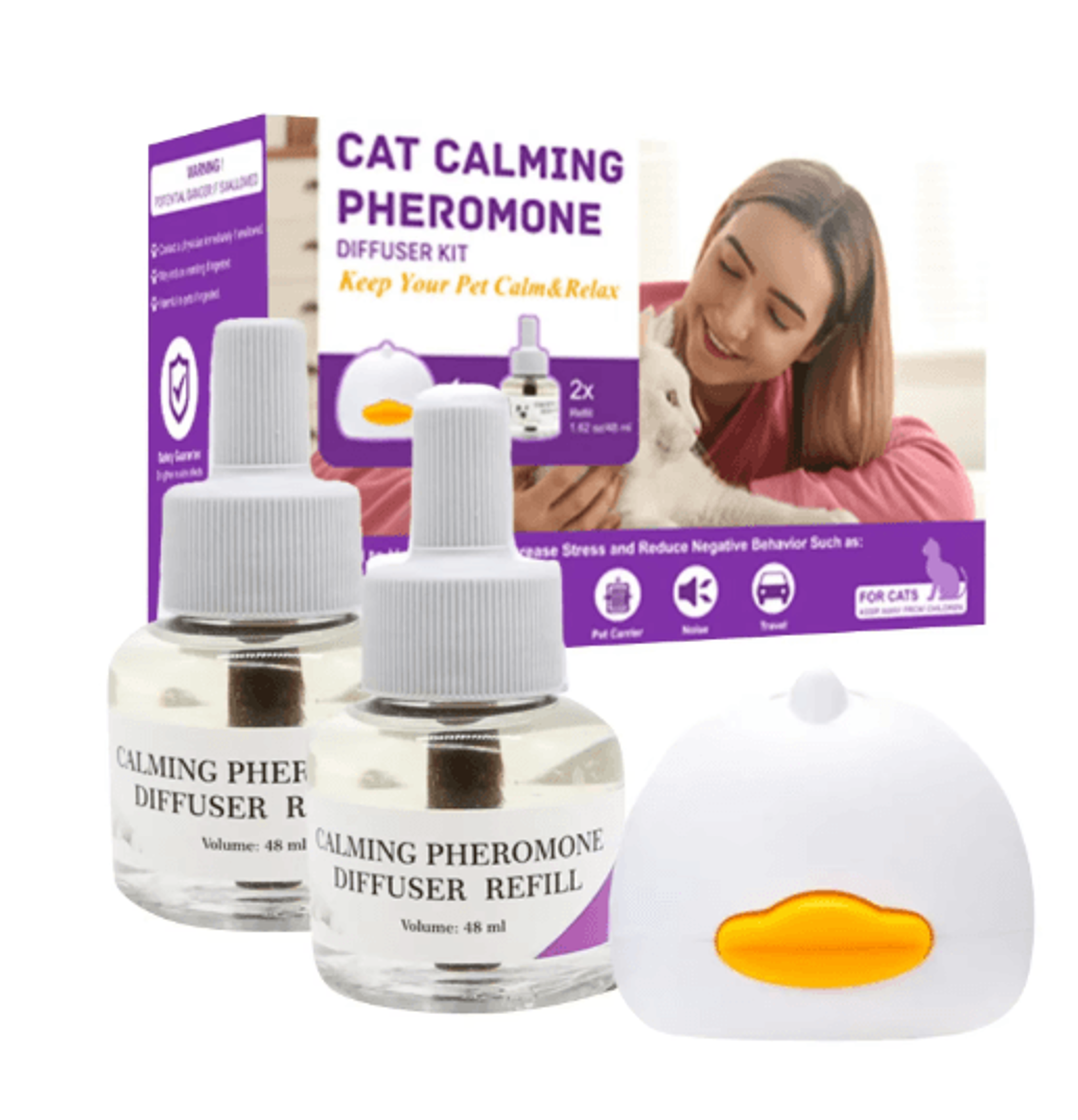 cat pheromone diffuser starter kit 30 day calming plug-in for a relaxed home
