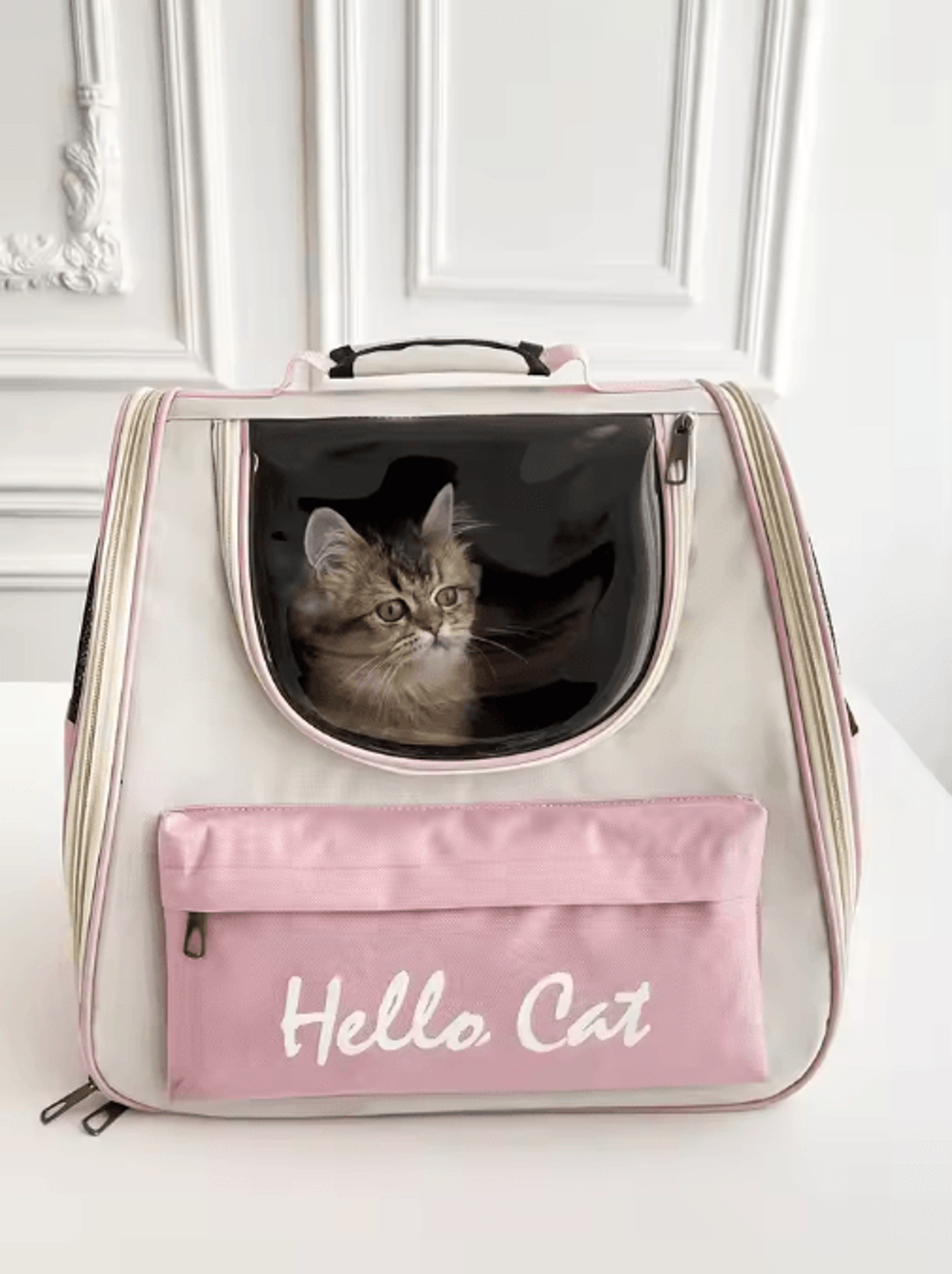 windproof cat carrier backpack portable travel bag for cats & small dogs with cushion