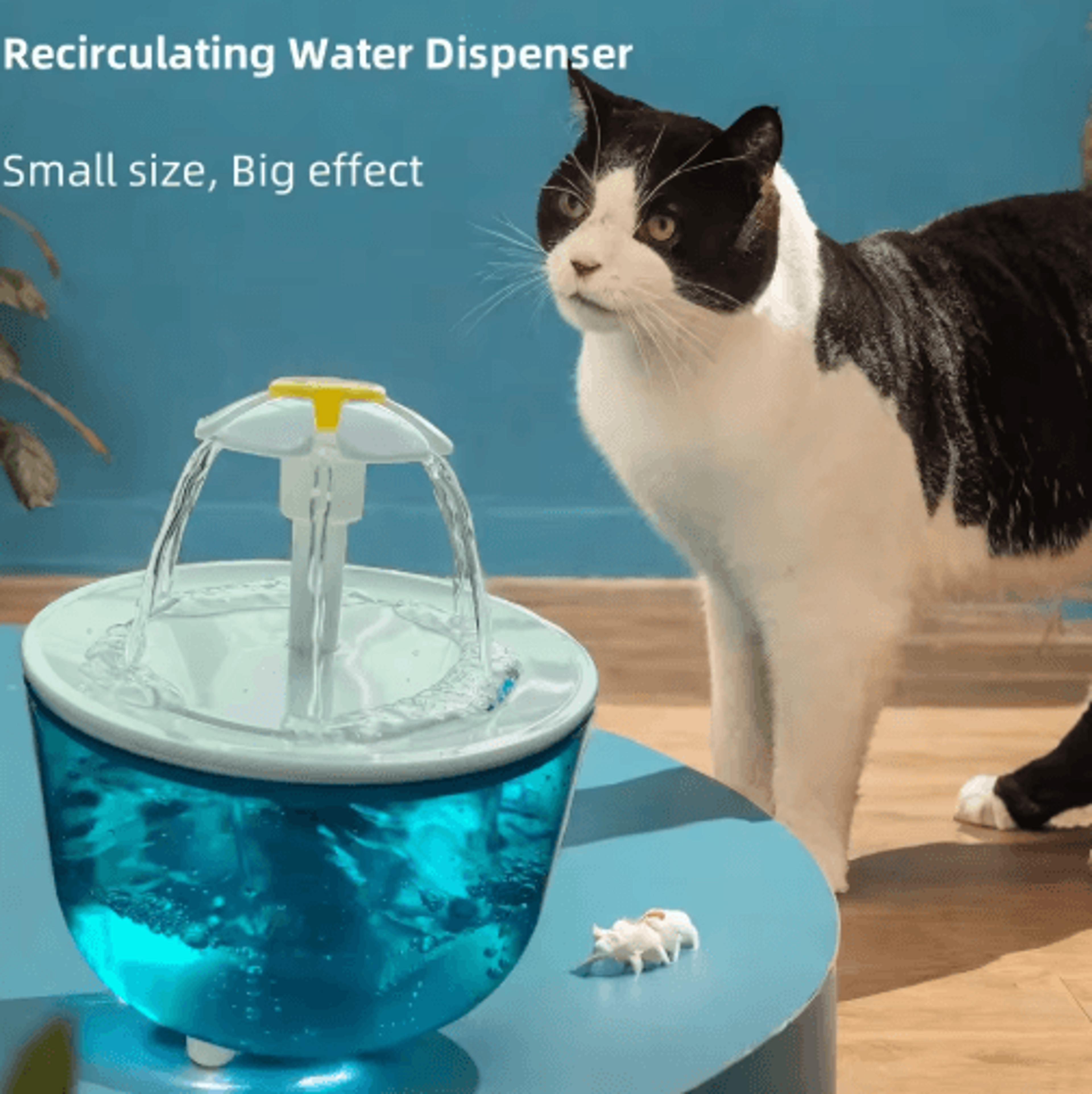 1.2l usb cat water fountain – silent recirculating water dispenser for cats & small dogs