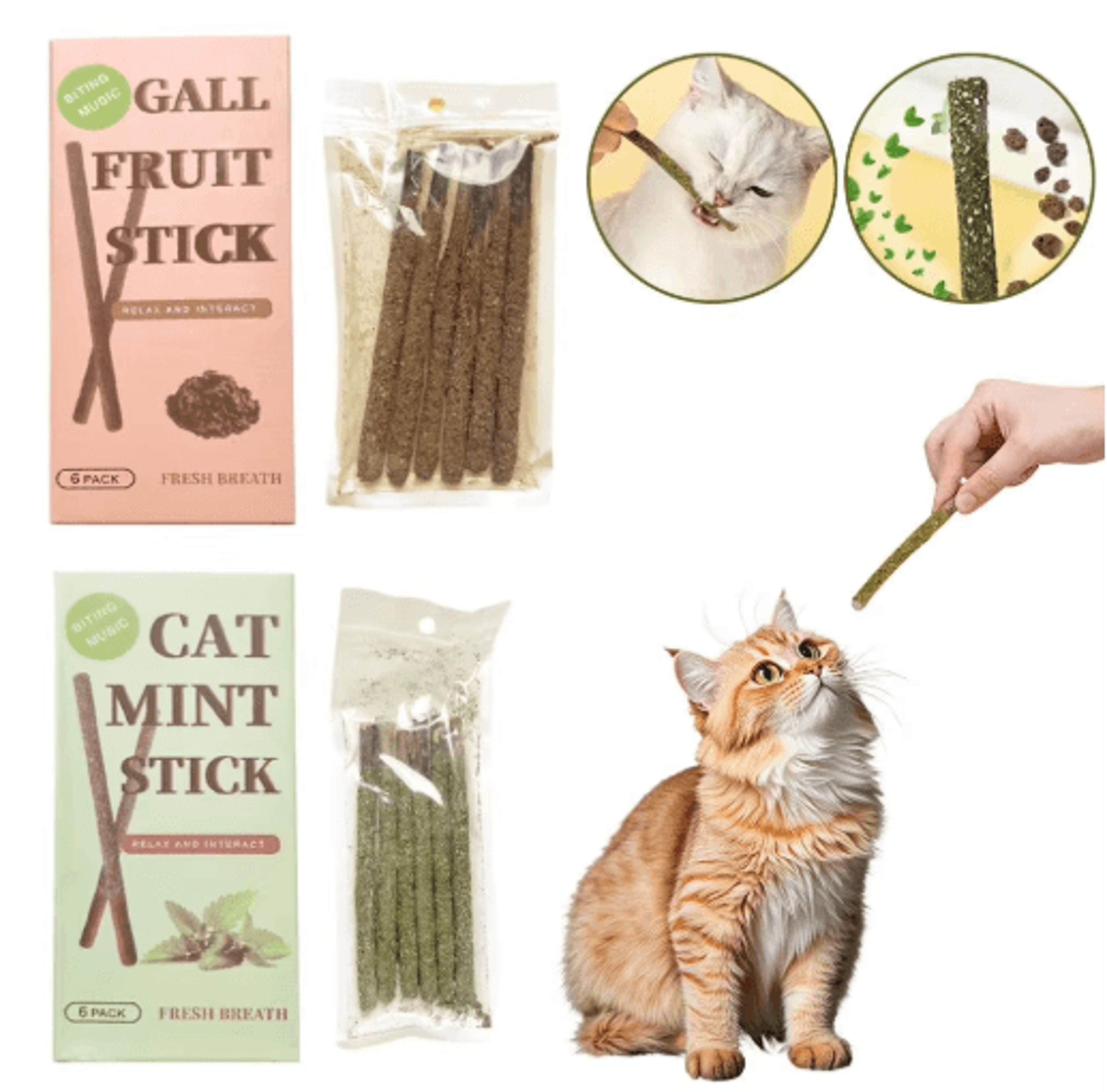 natural silvervine cat chew sticks set silvervine cat sticks for dental care play & enrichment