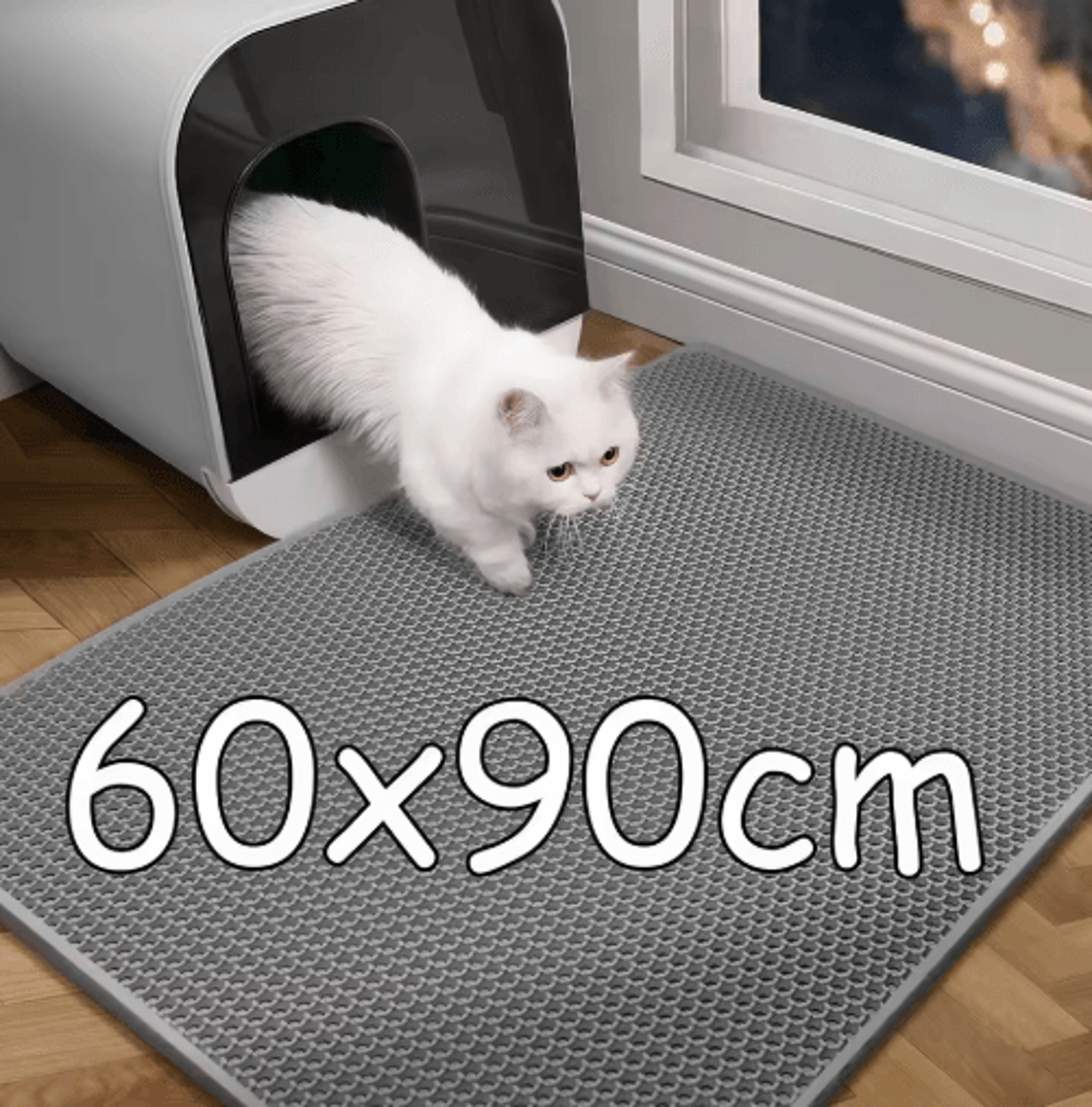 large honeycomb cat litter mat cat litter mat with double-layer waterproof design for cleaner floors