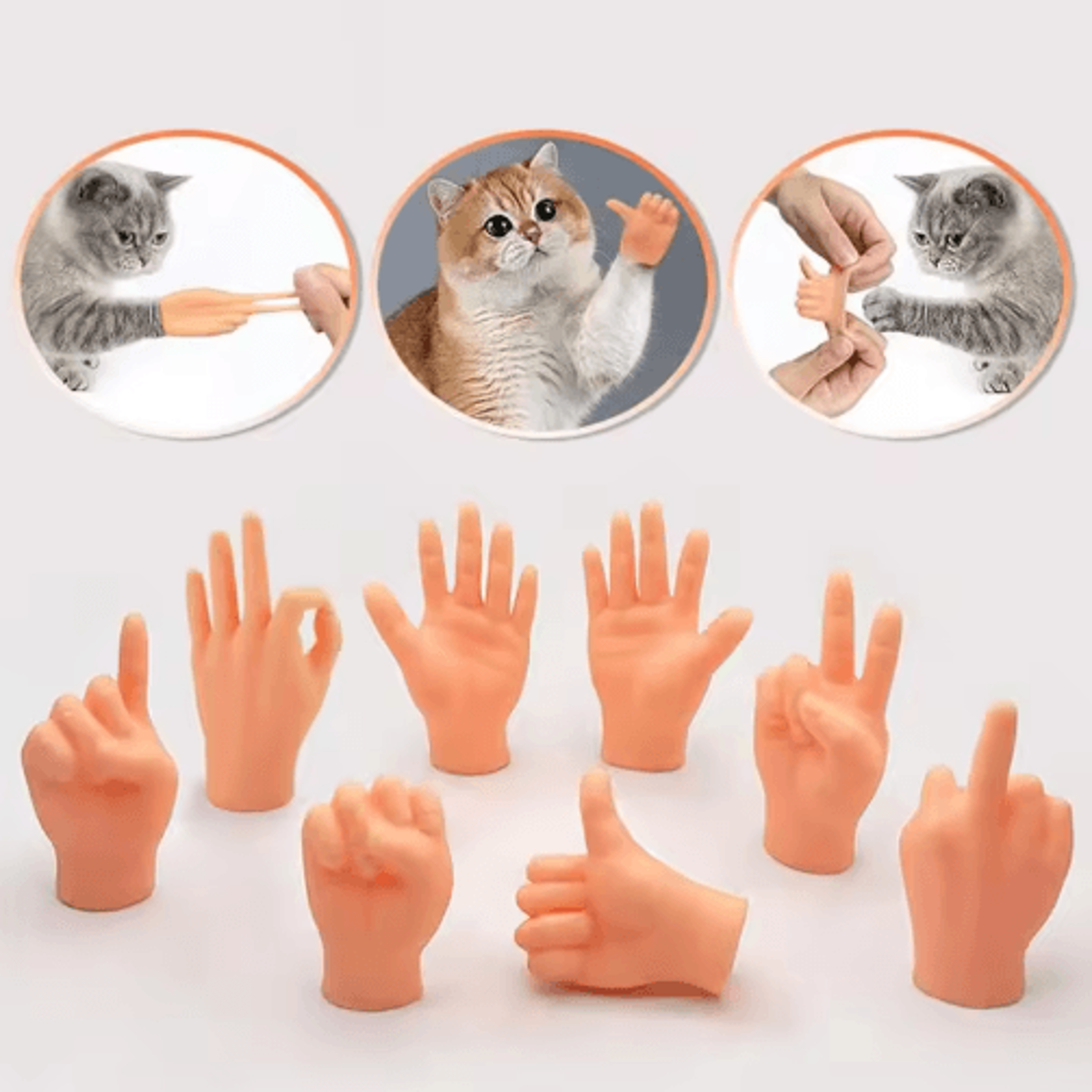 stretchable finger cat teaser toy interactive cat toy with high-elasticity tpr design