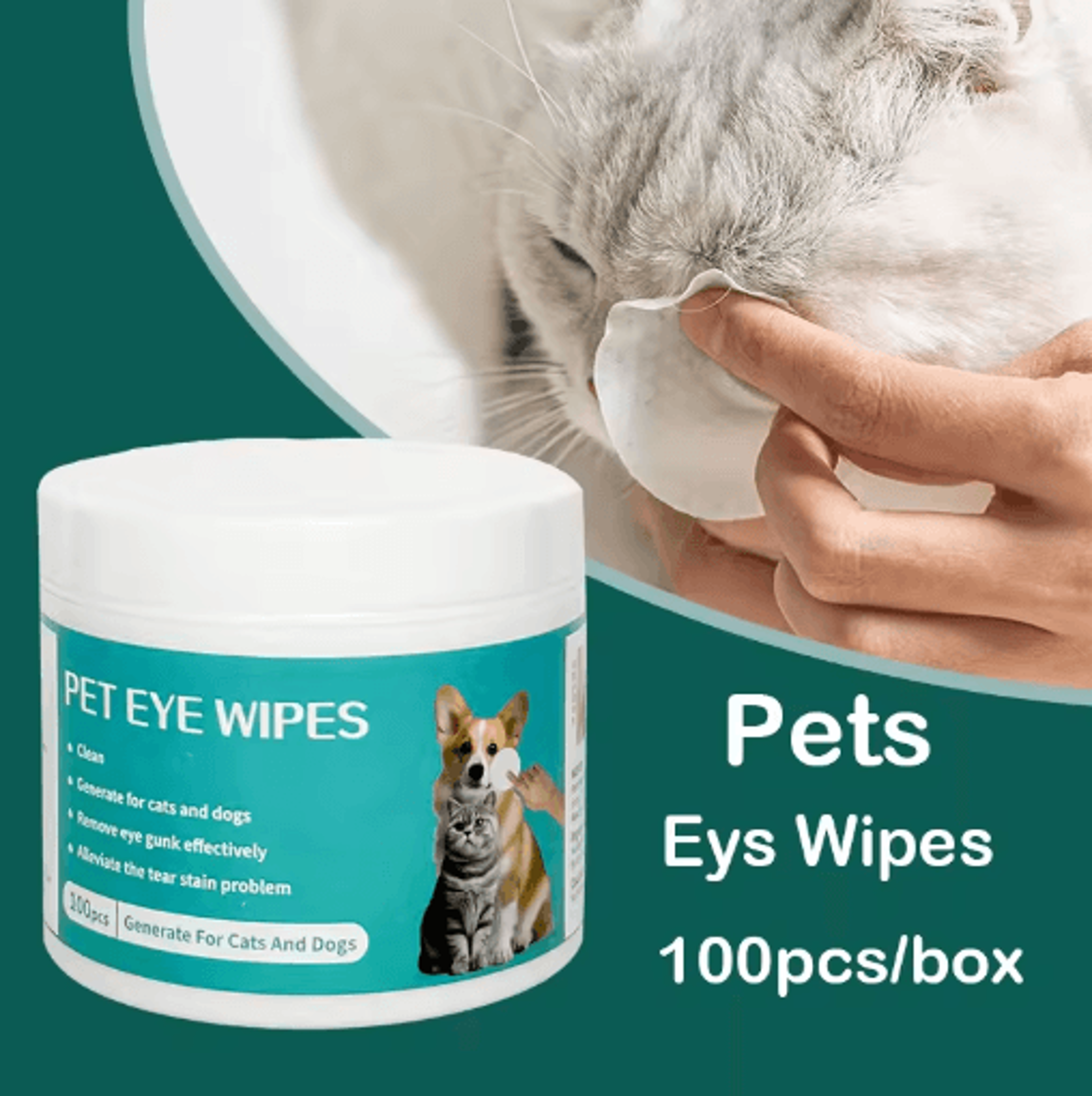 pet eye cleaning wipes pet eye wipes for tear stain removal & gentle daily eye care