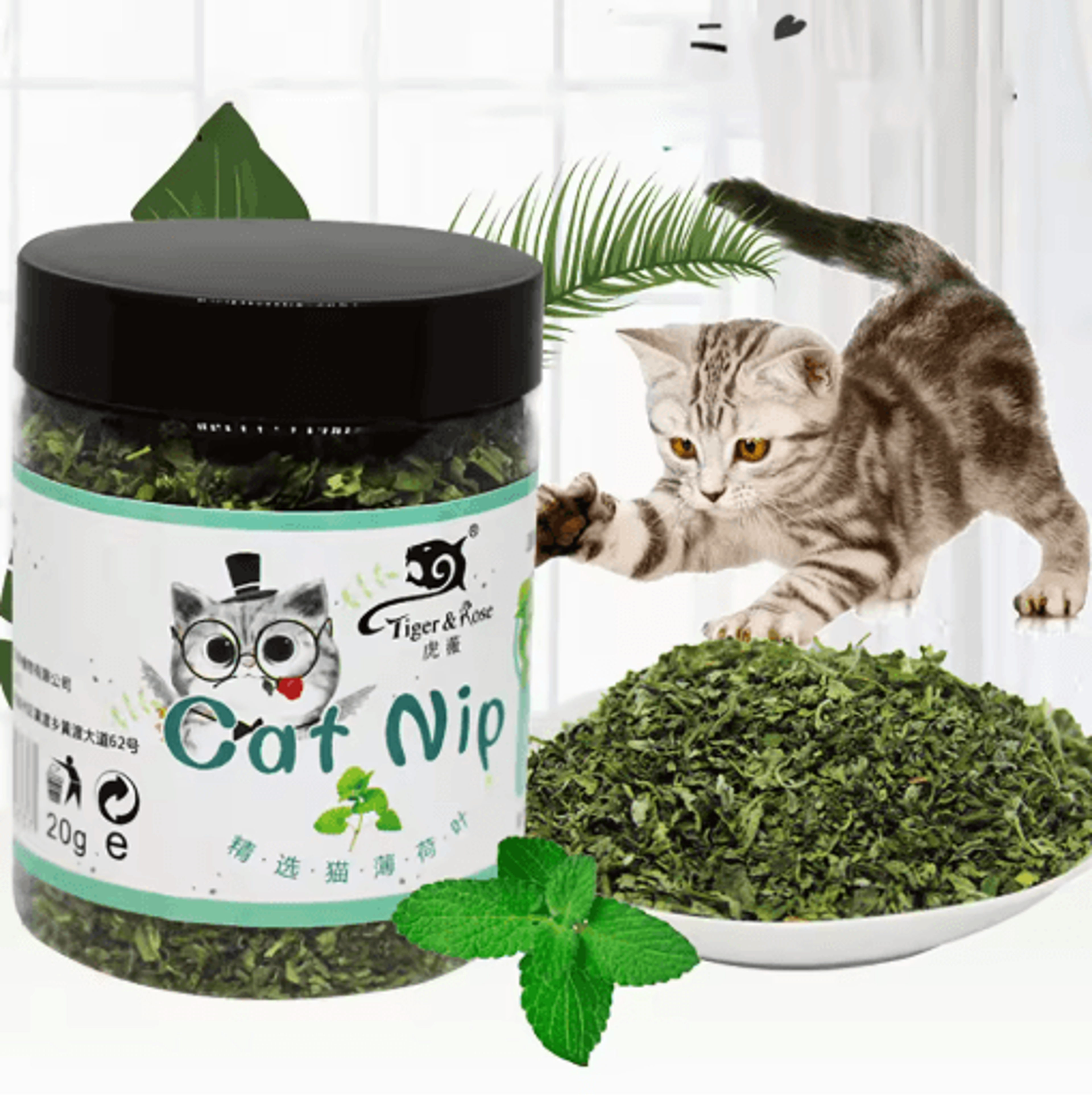 pure purr natural catnip grass mint toy for happy & playful cats