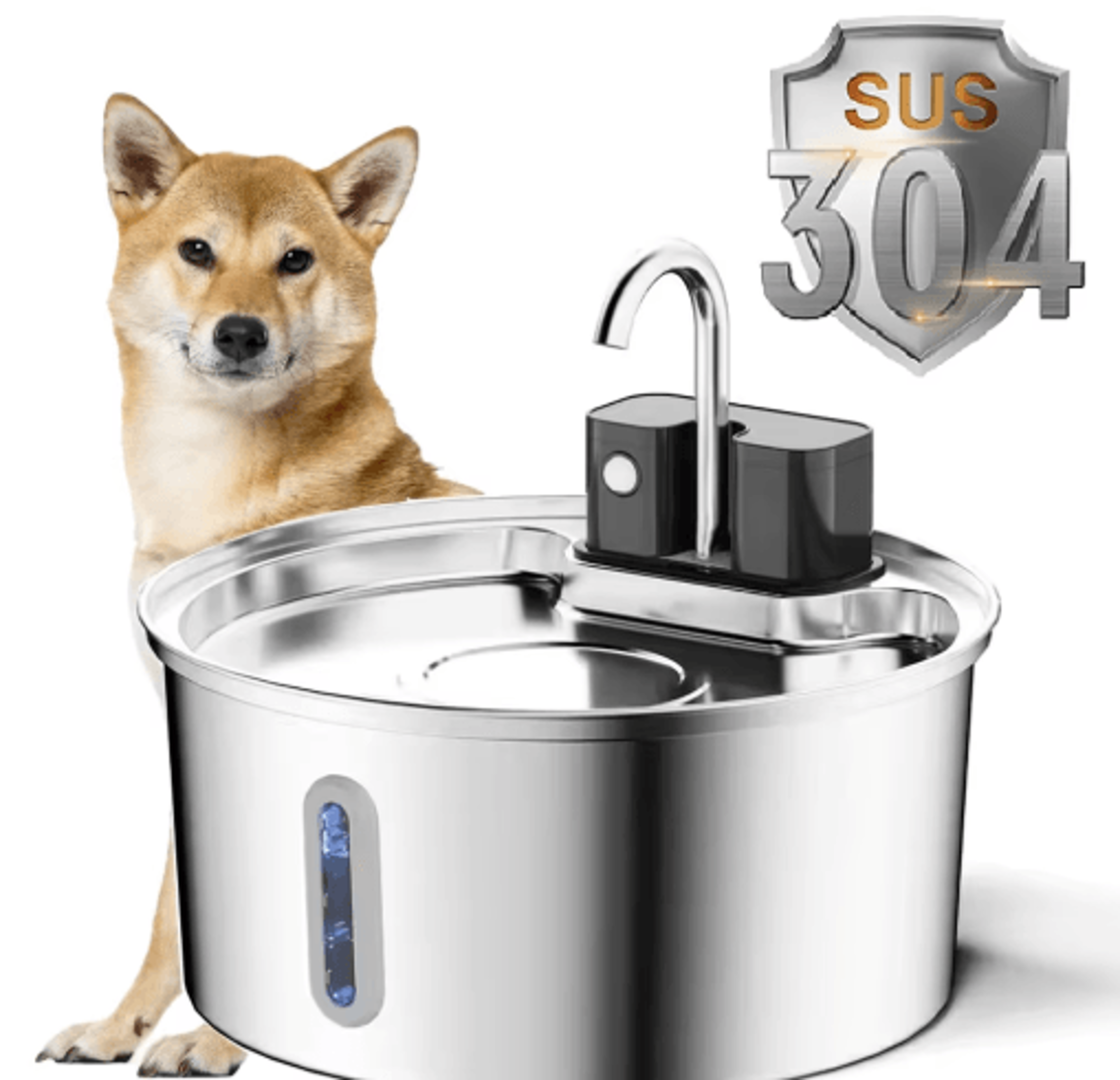 aquaflow 3.2l wireless stainless steel cat water fountain with motion sensor