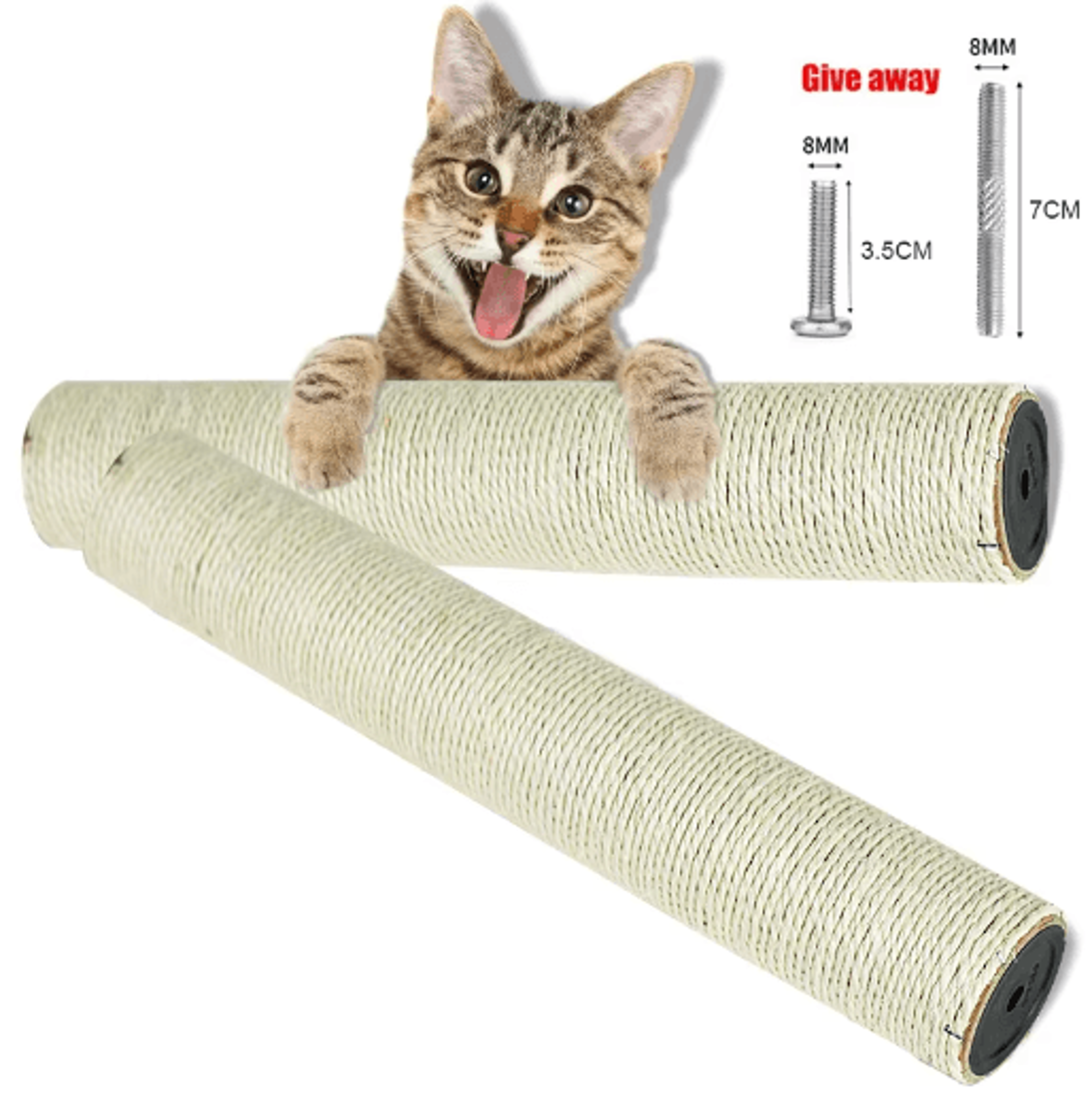 renewgrip sisal cat scratching post replacement pole with m8 screw
