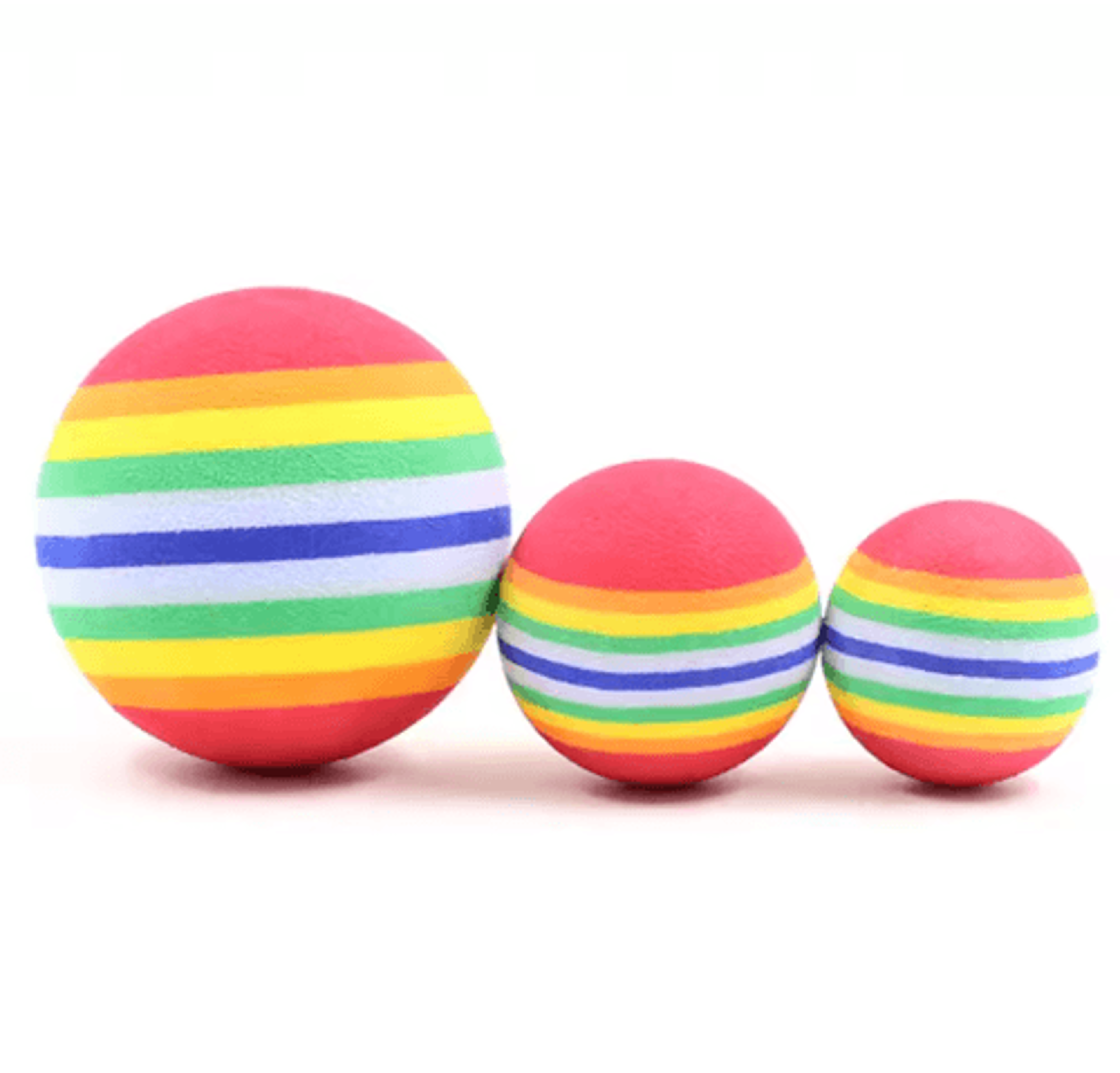 rainbow bounce eva rattle ball toy set for cats and dogs