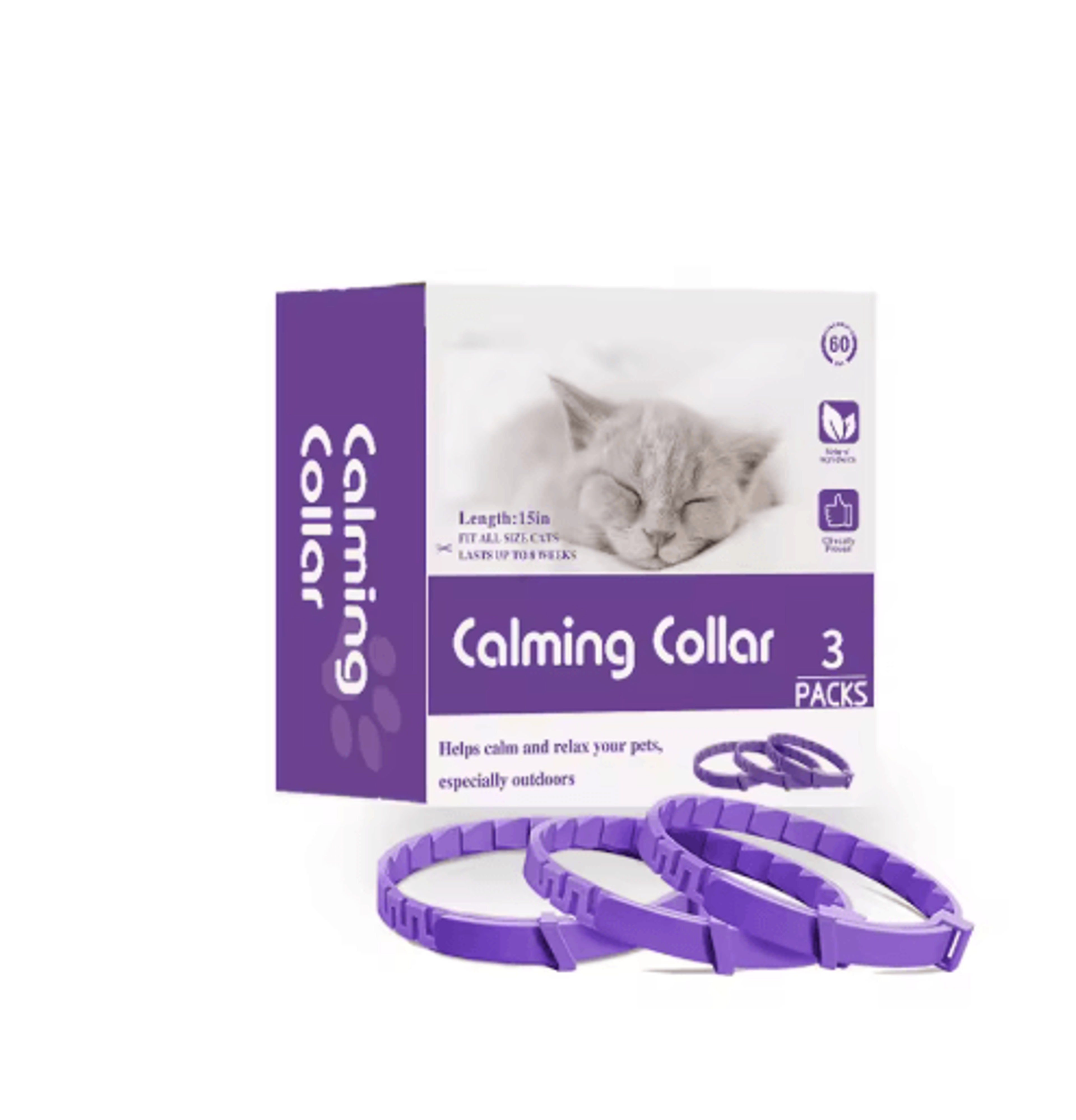 calm paws cat calming pheromone collar set 3 pack anxiety relief collars