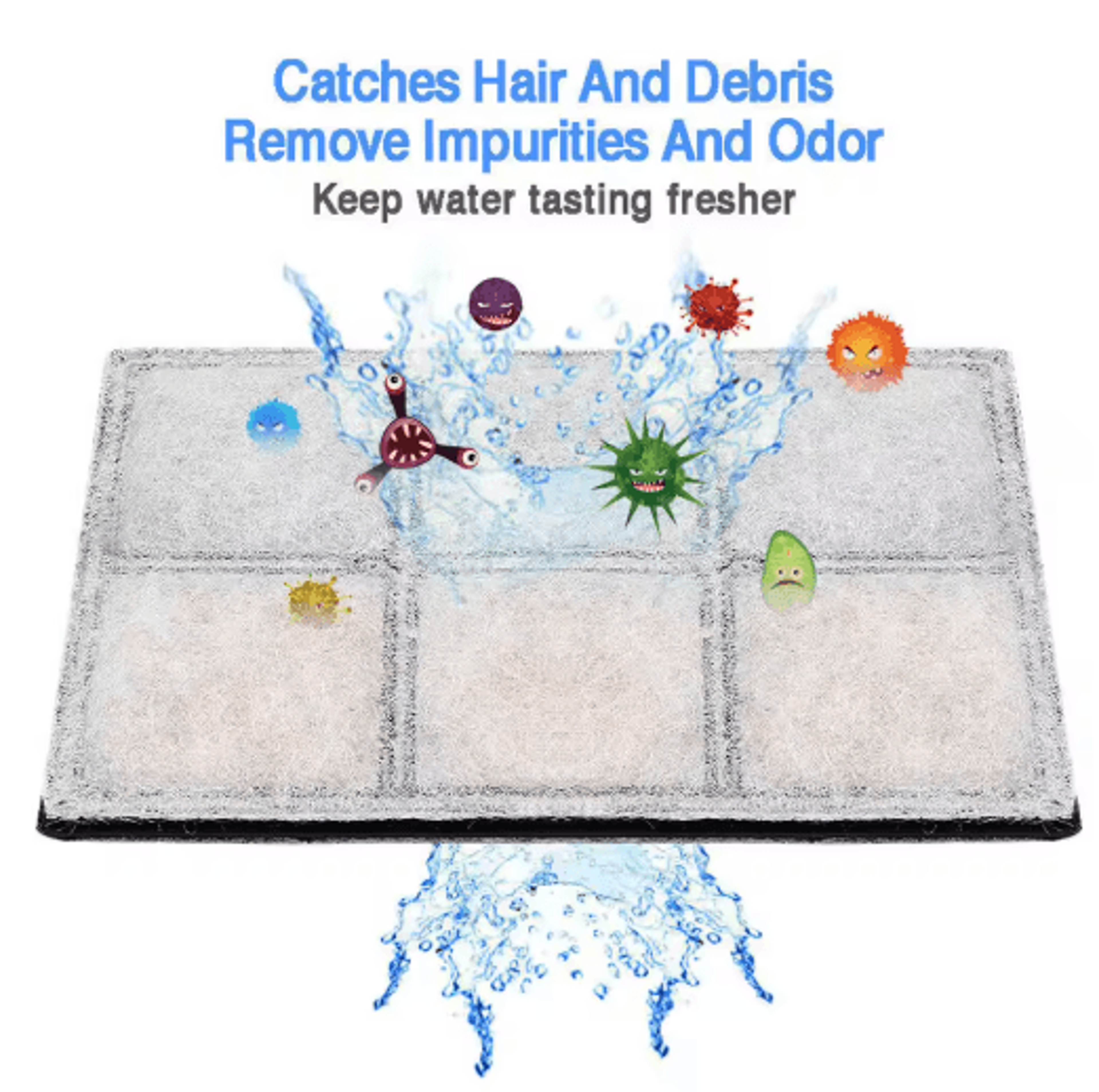 pure flow activated carbon replacement filters for 1.8l pet water fountain