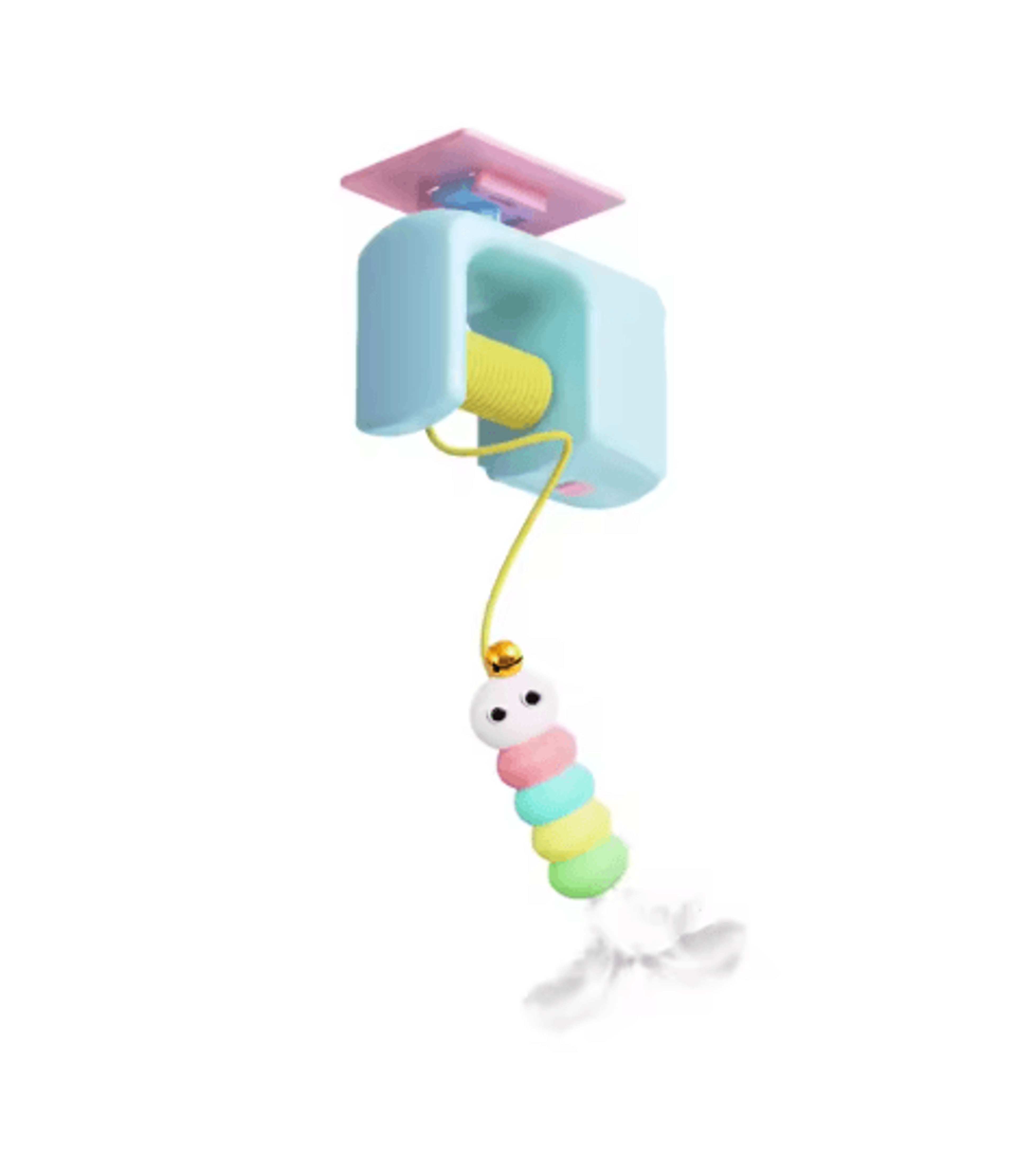 sky hunt automatic flying bird cat toy with hanging door design