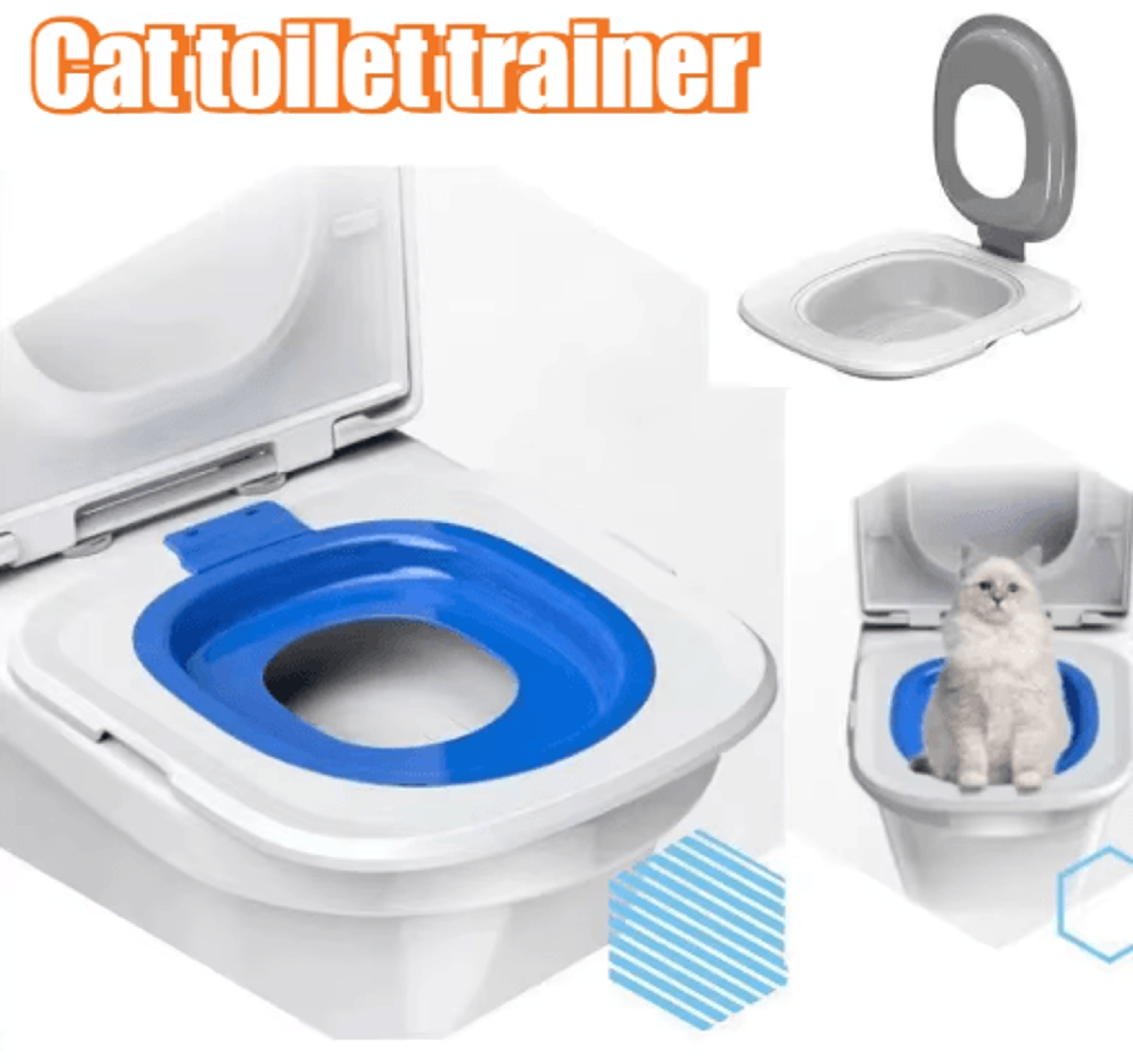 reusable cat toilet training kit for easy litter to toilet transition