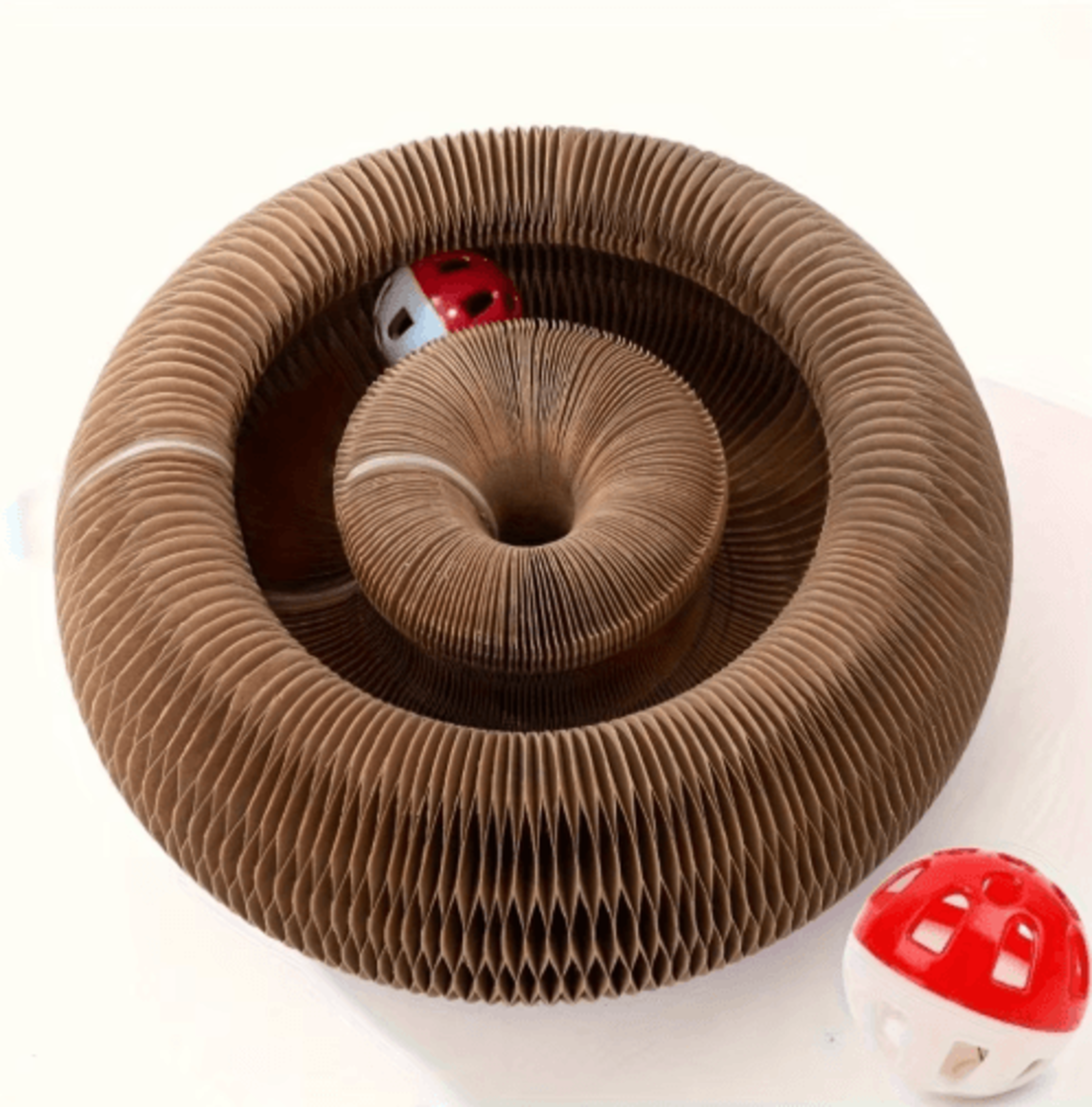 twistable cardboard cat scratcher tunnel interactive play & scratch toy for indoor cats