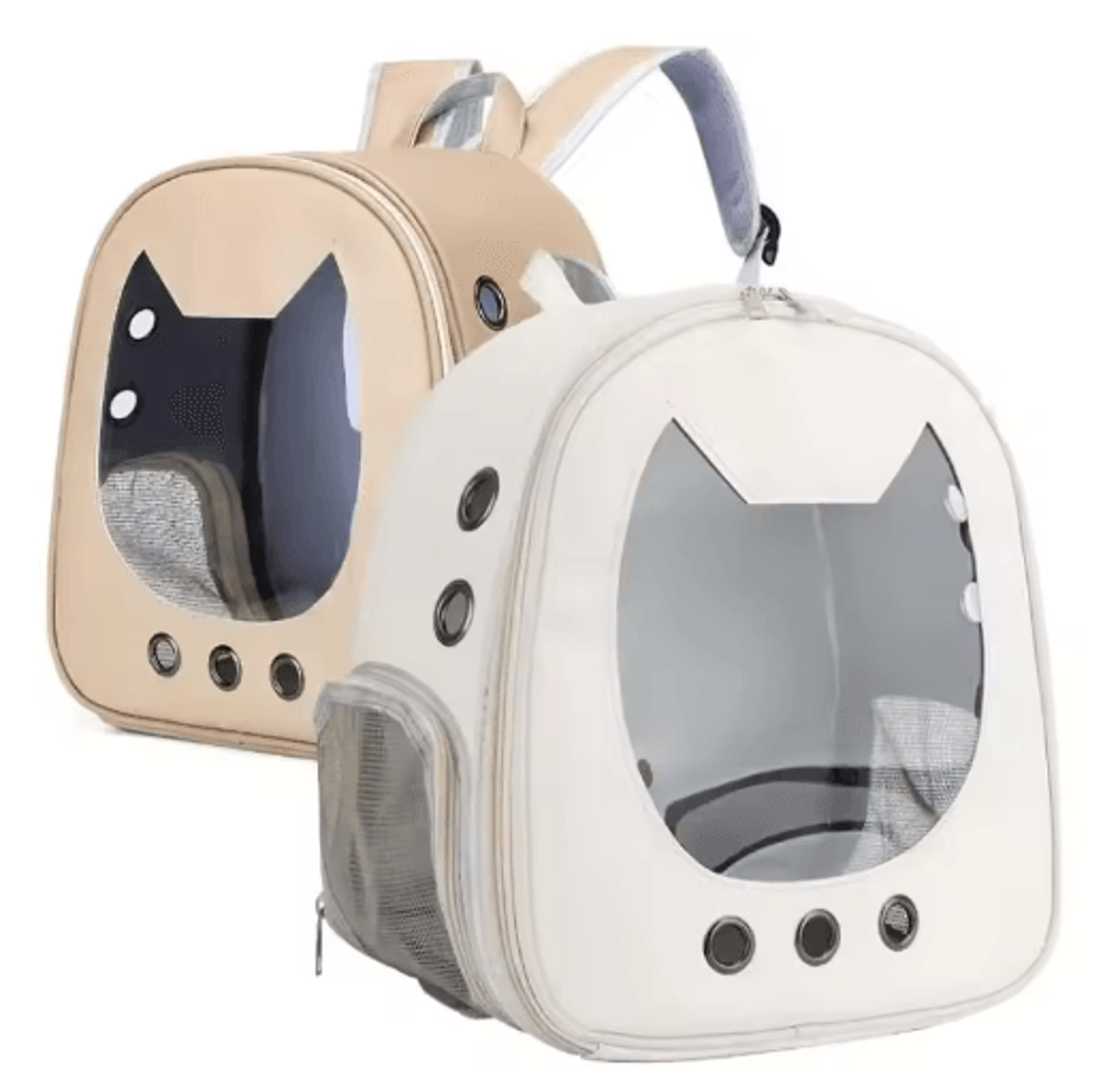 portable transparent pet backpack carrier – foldable breathable travel bag for cats and small dogs