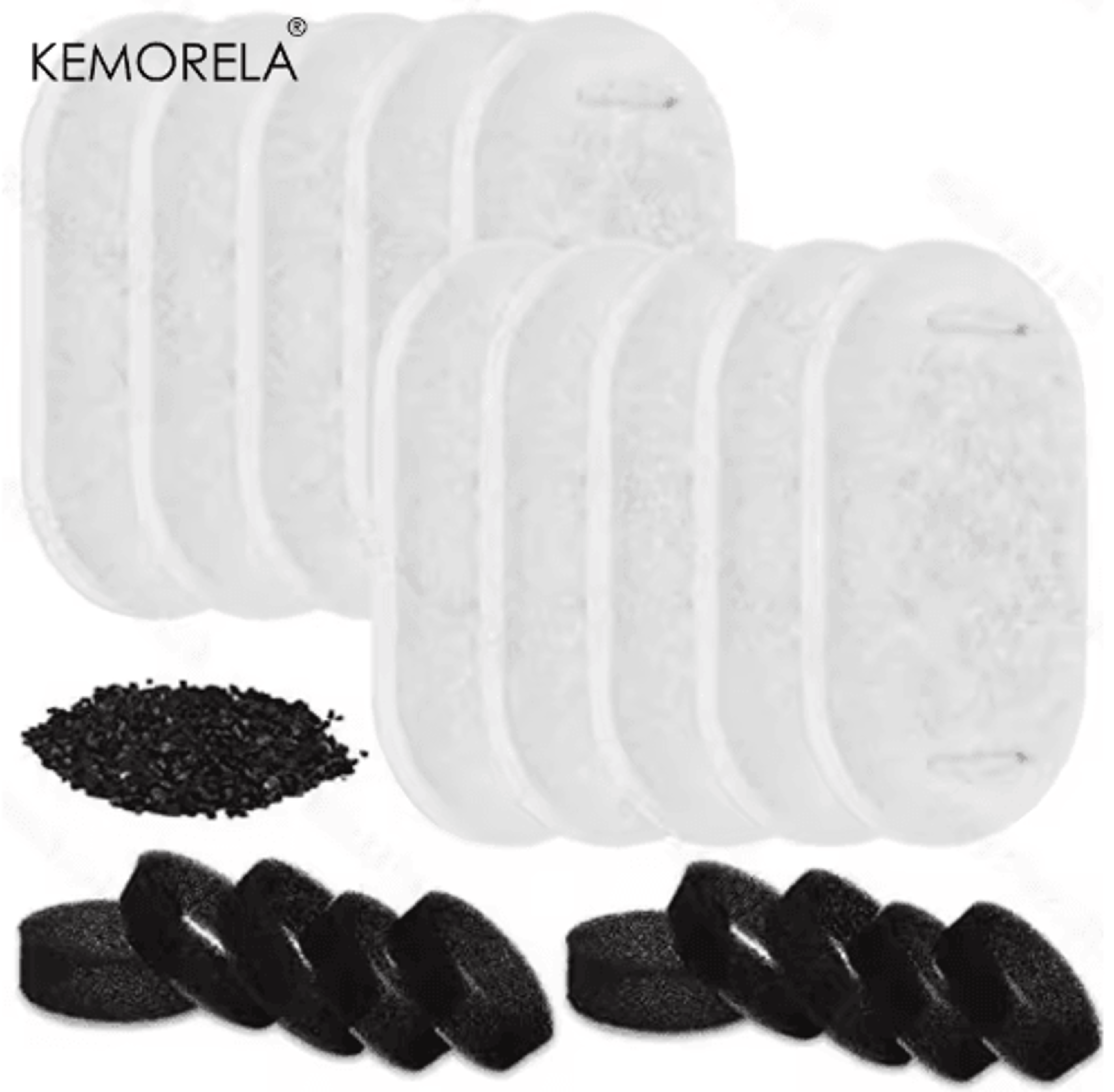 8/10pcs pet water fountain replacement filters – activated carbon filters for cat & dog water dispensers