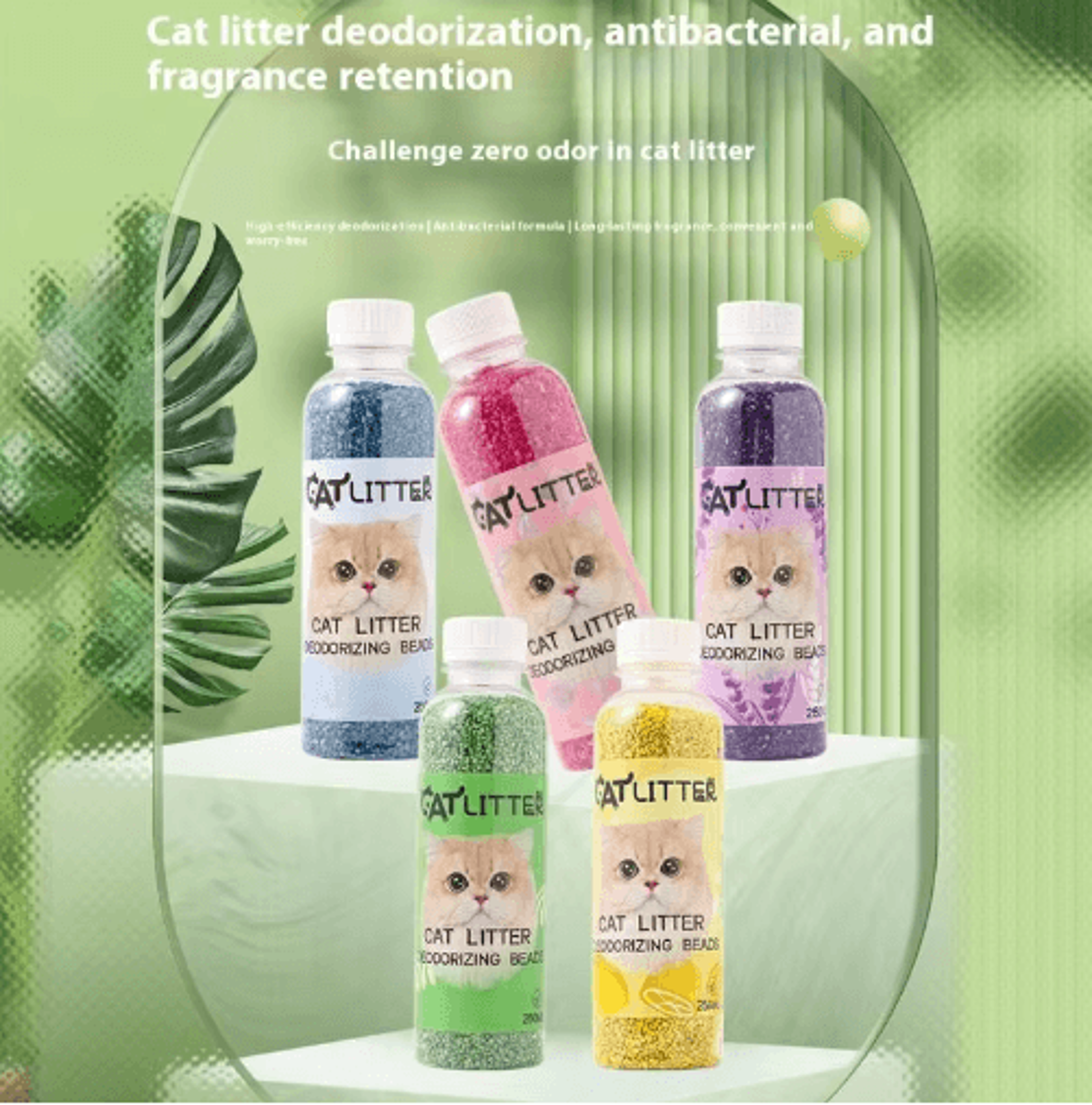 cat litter deodorizing beads – long-lasting freshness & odor control for litter boxes