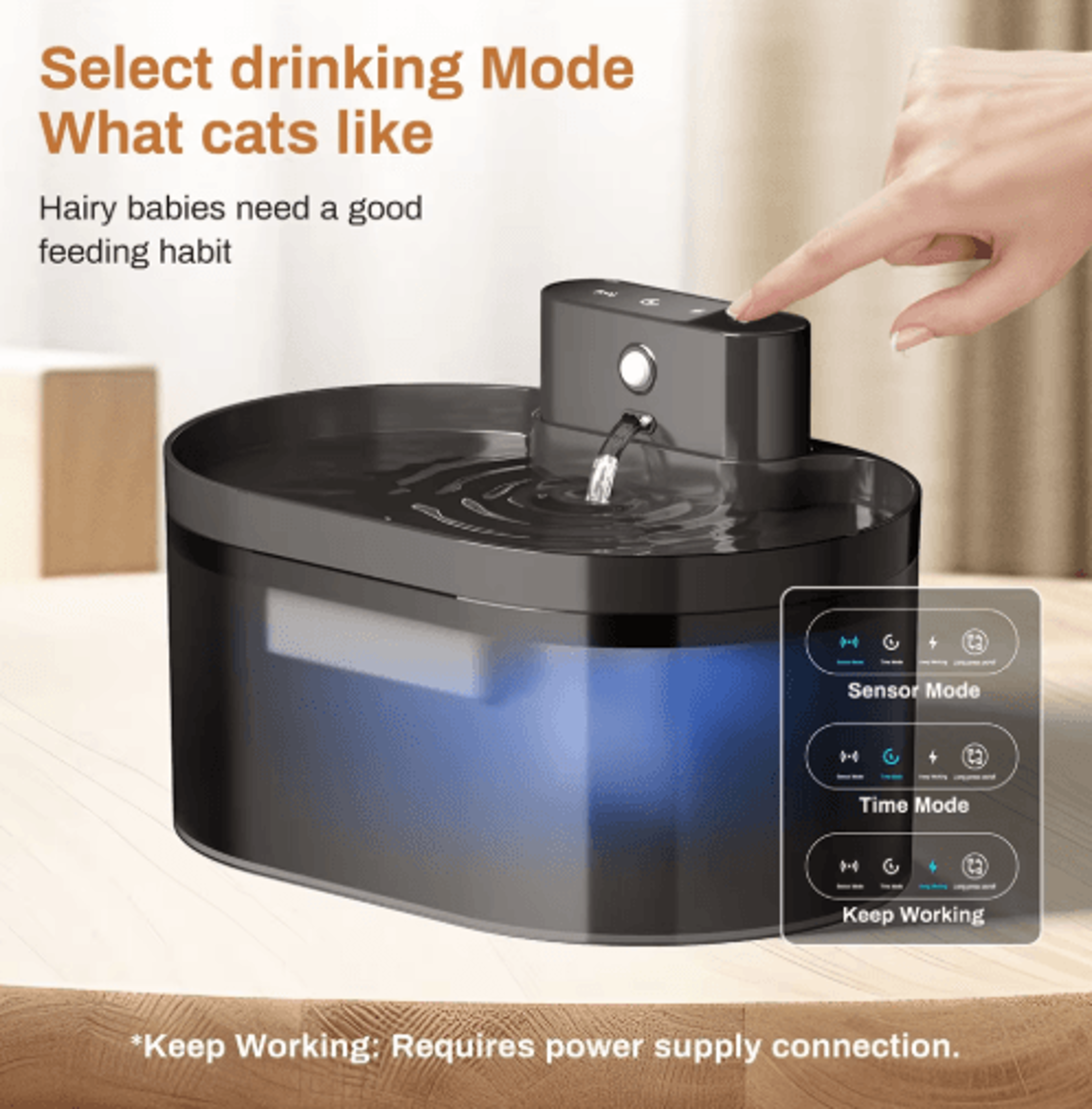 2.2l automatic pet water fountain silent rechargeable drinking fountain for cats and dogs