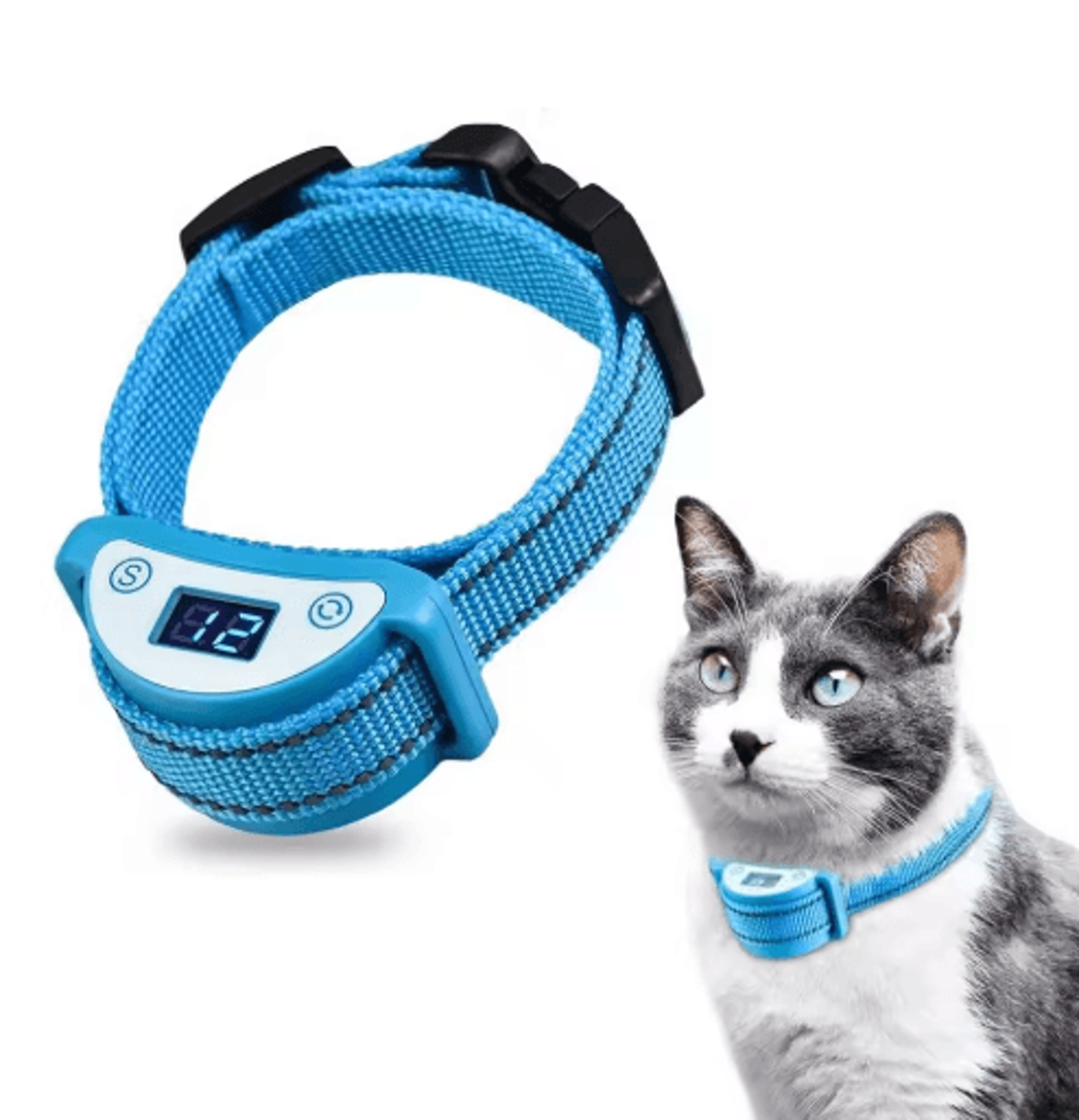 quiet purr smart anti-meow cat training collar – rechargeable waterproof meow control for cats & kittens