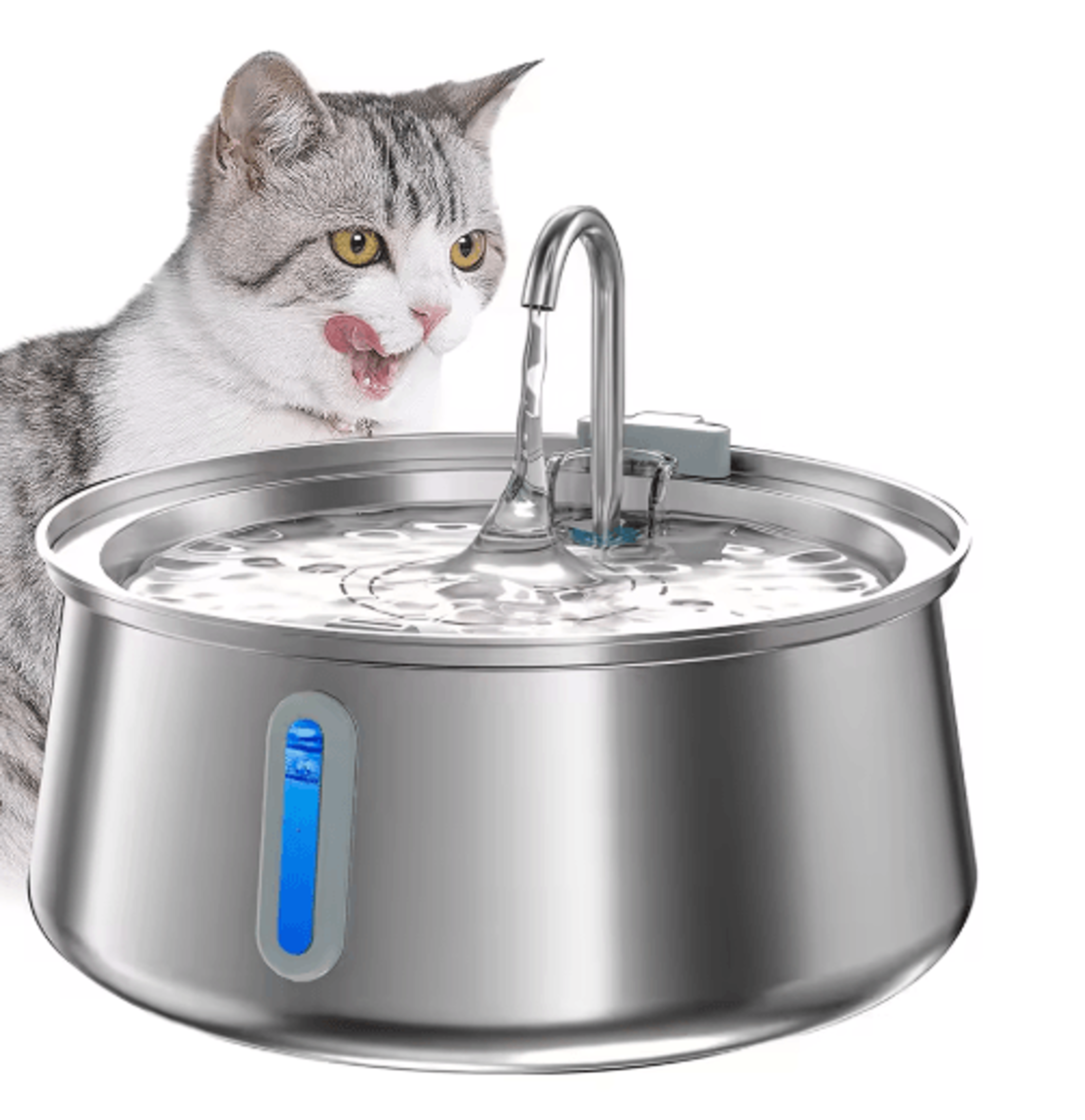 pure flow 4l stainless steel cat water fountain ultra quiet pet water dispenser with multi-layer filtration