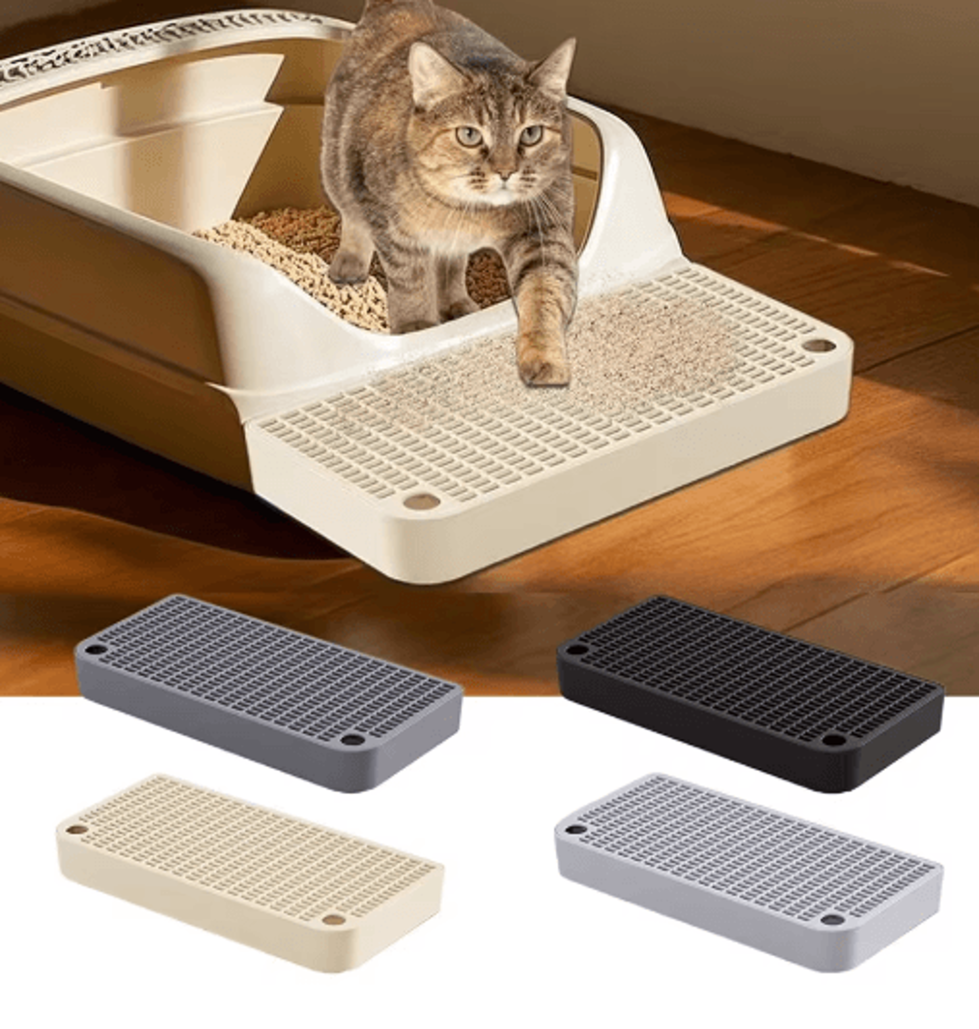 clean step cat litter mat ramp waterproof litter box step with litter trapping filter design