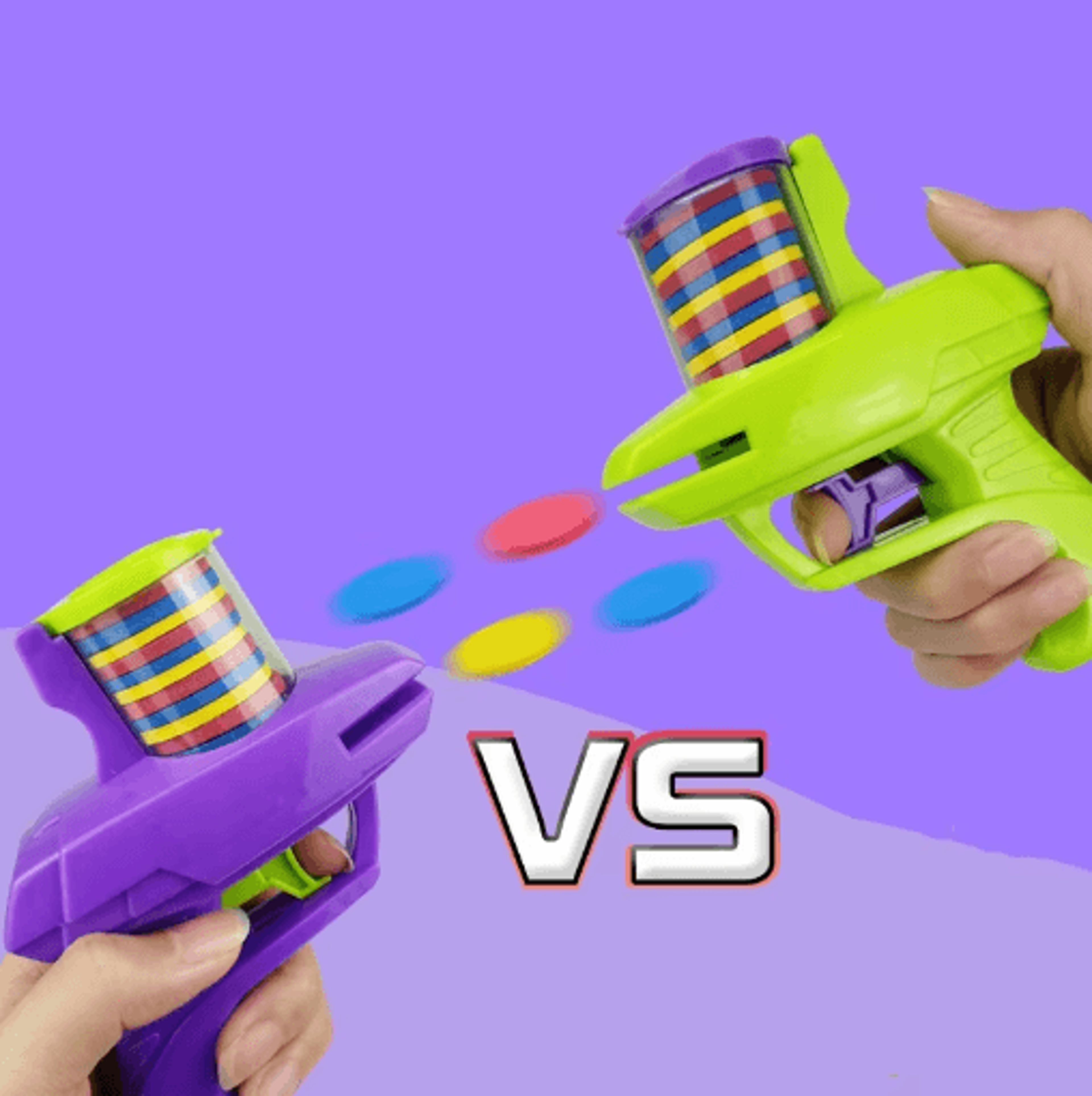 skylaunch double foam disc blaster – interactive flying disc launcher toy for kids