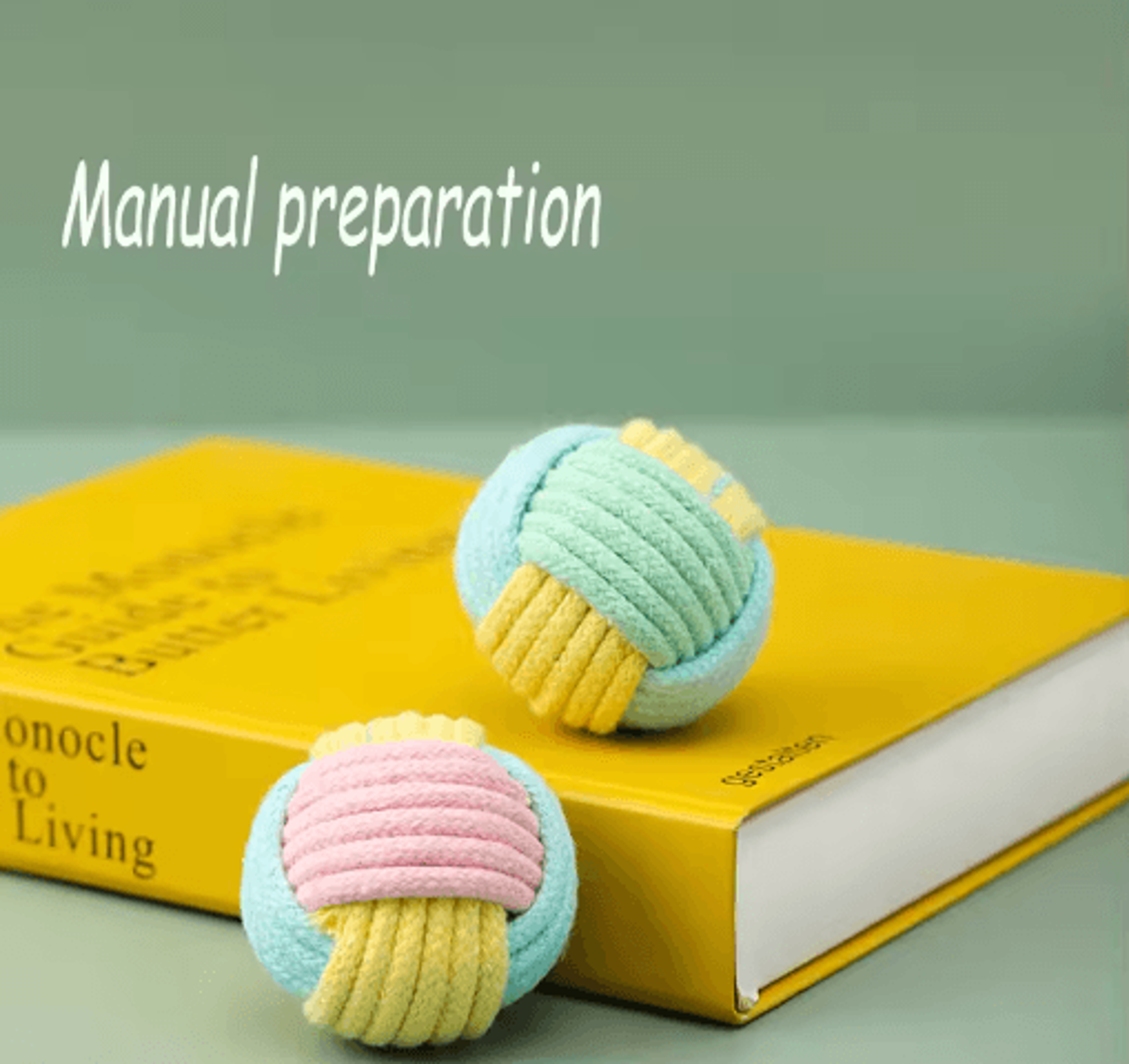 knotplay cotton rope ball toy – interactive chew & training toy for cats