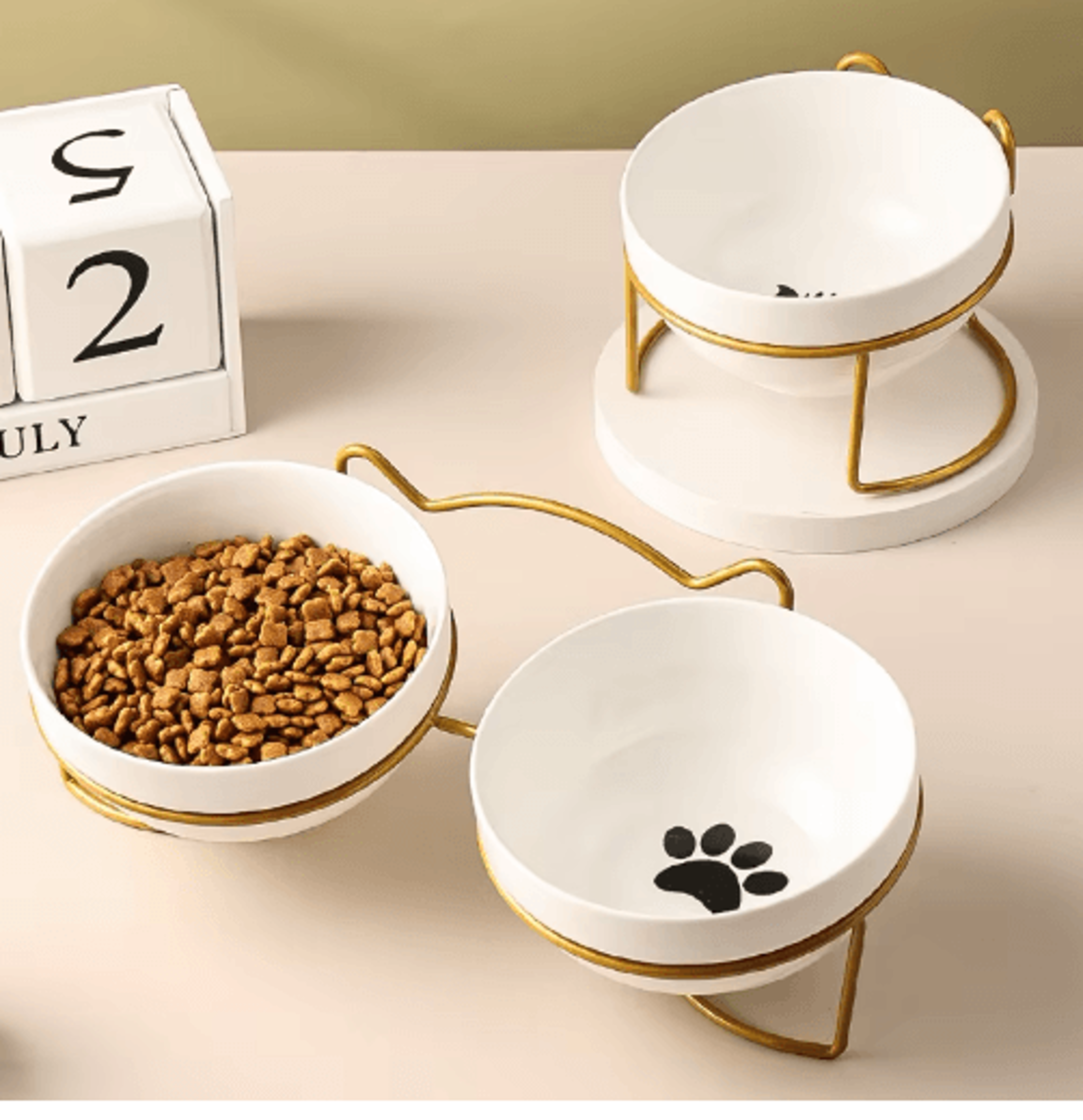 comfortlift ceramic pet bowl – raised 500ml feeding dish for cats, kittens & puppies