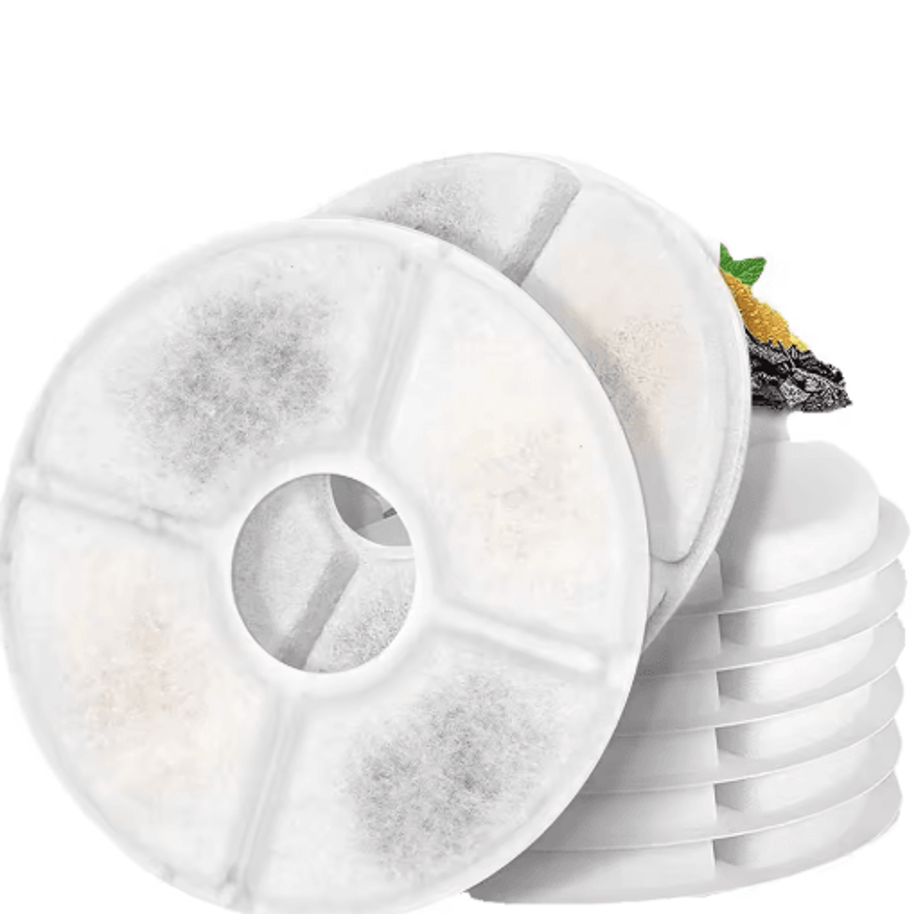 pureflow 3-stage fountain filter refills – replacement filters for 81oz/2.4l cat & pet water fountains