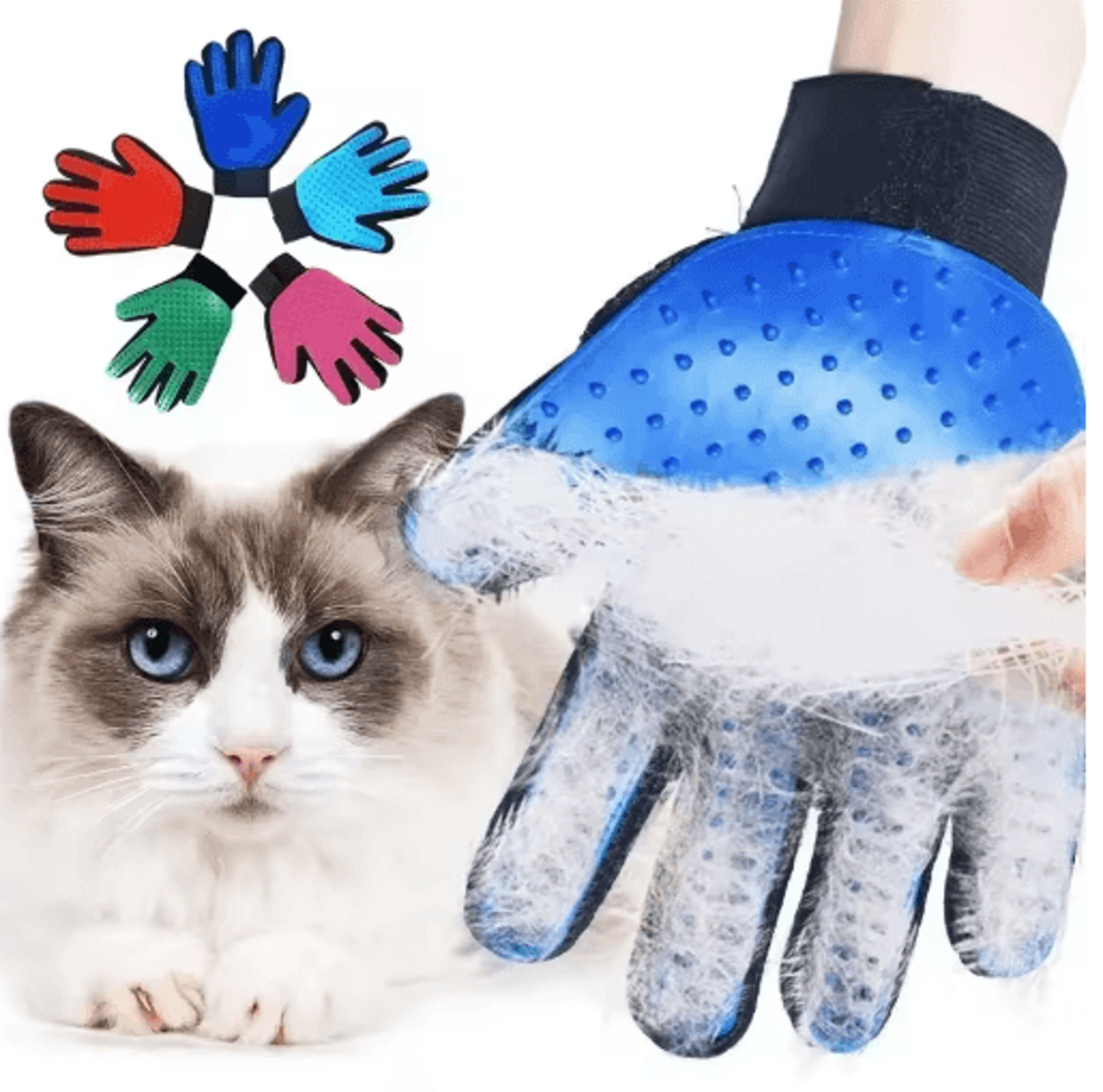 pet grooming glove hair remover brush for cats and dogs