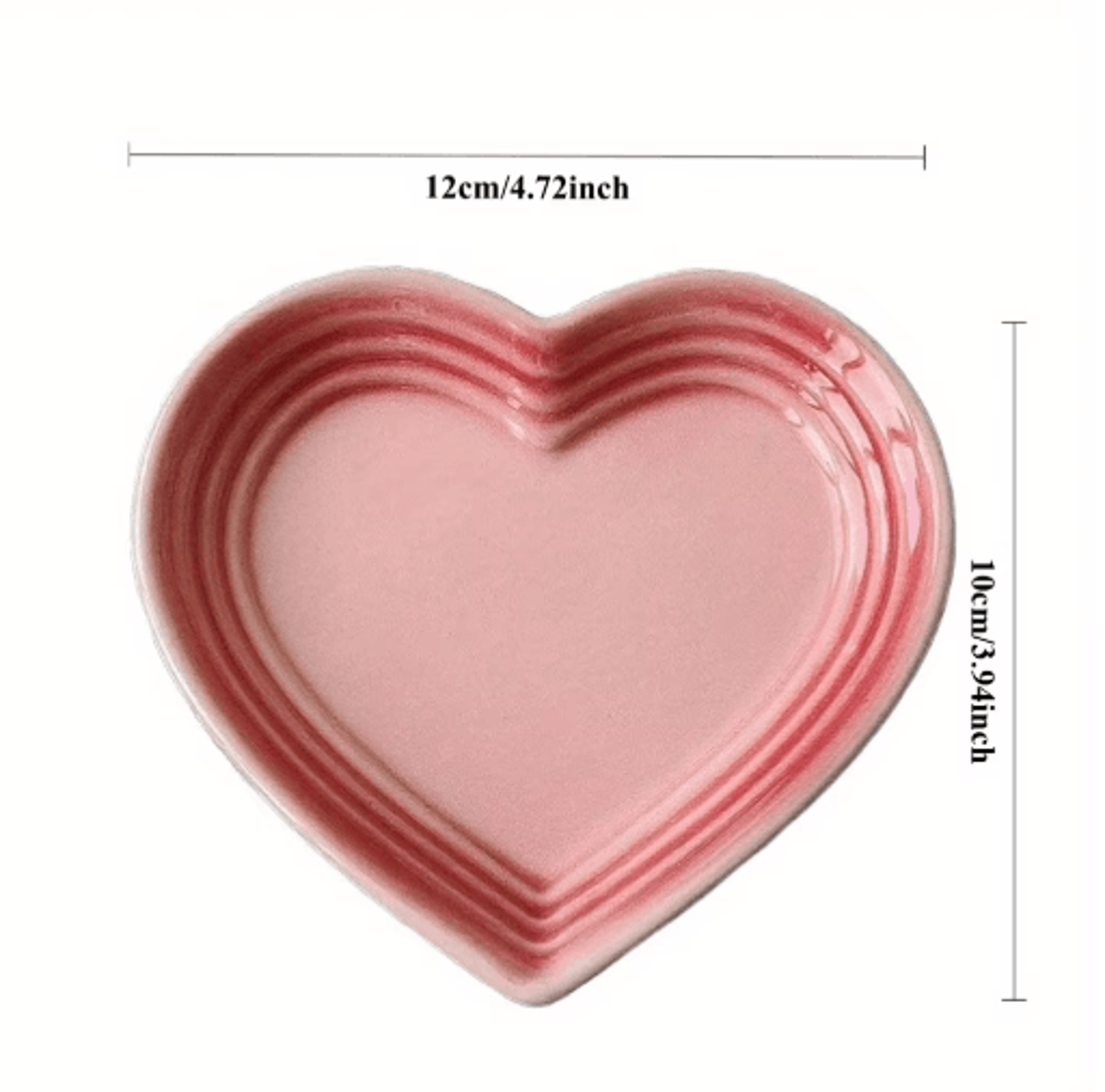 heart-shaped raised ceramic pet bowl for cats and small dogs