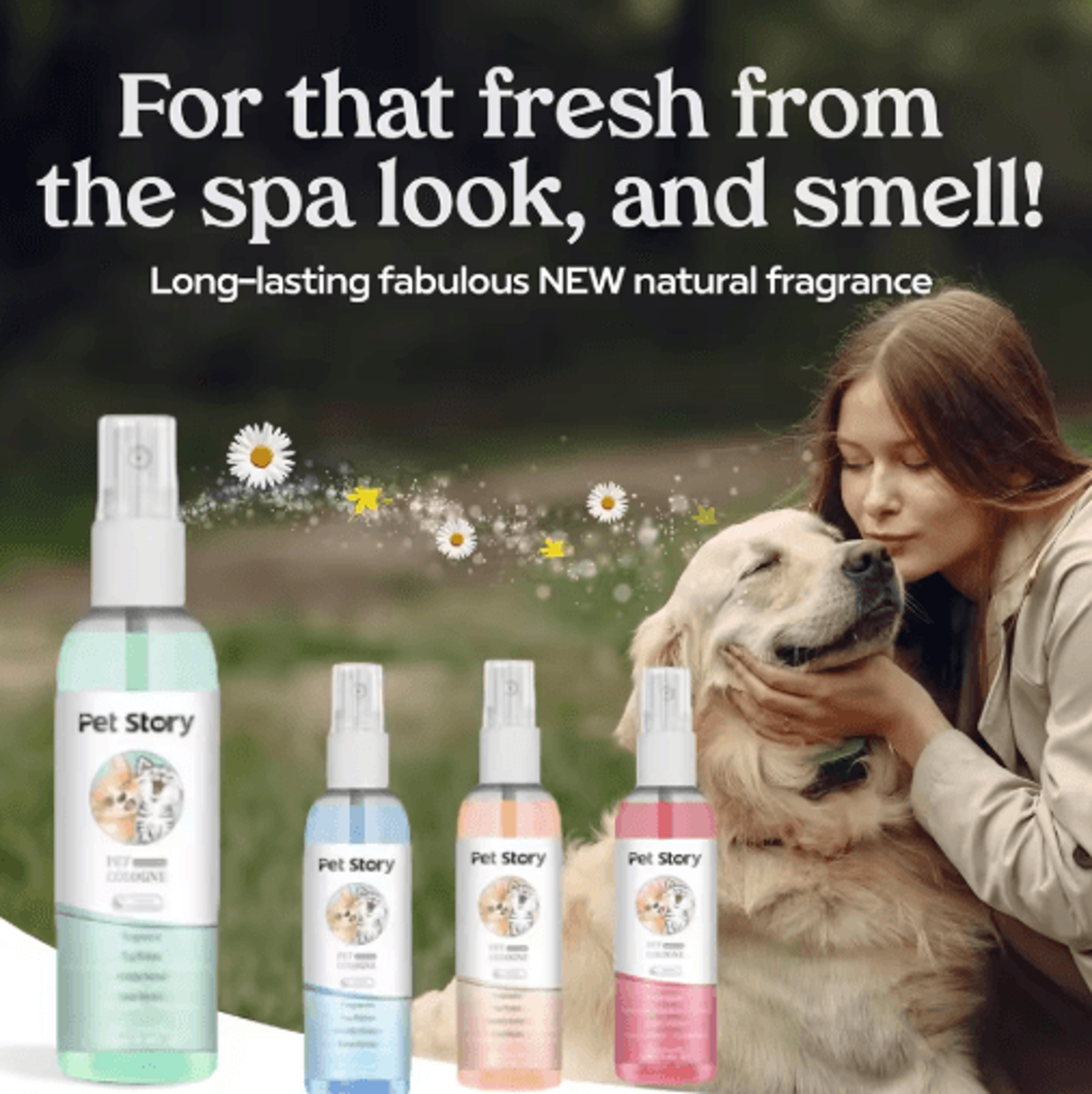 long-lasting dog cologne spray and grooming deodorizer