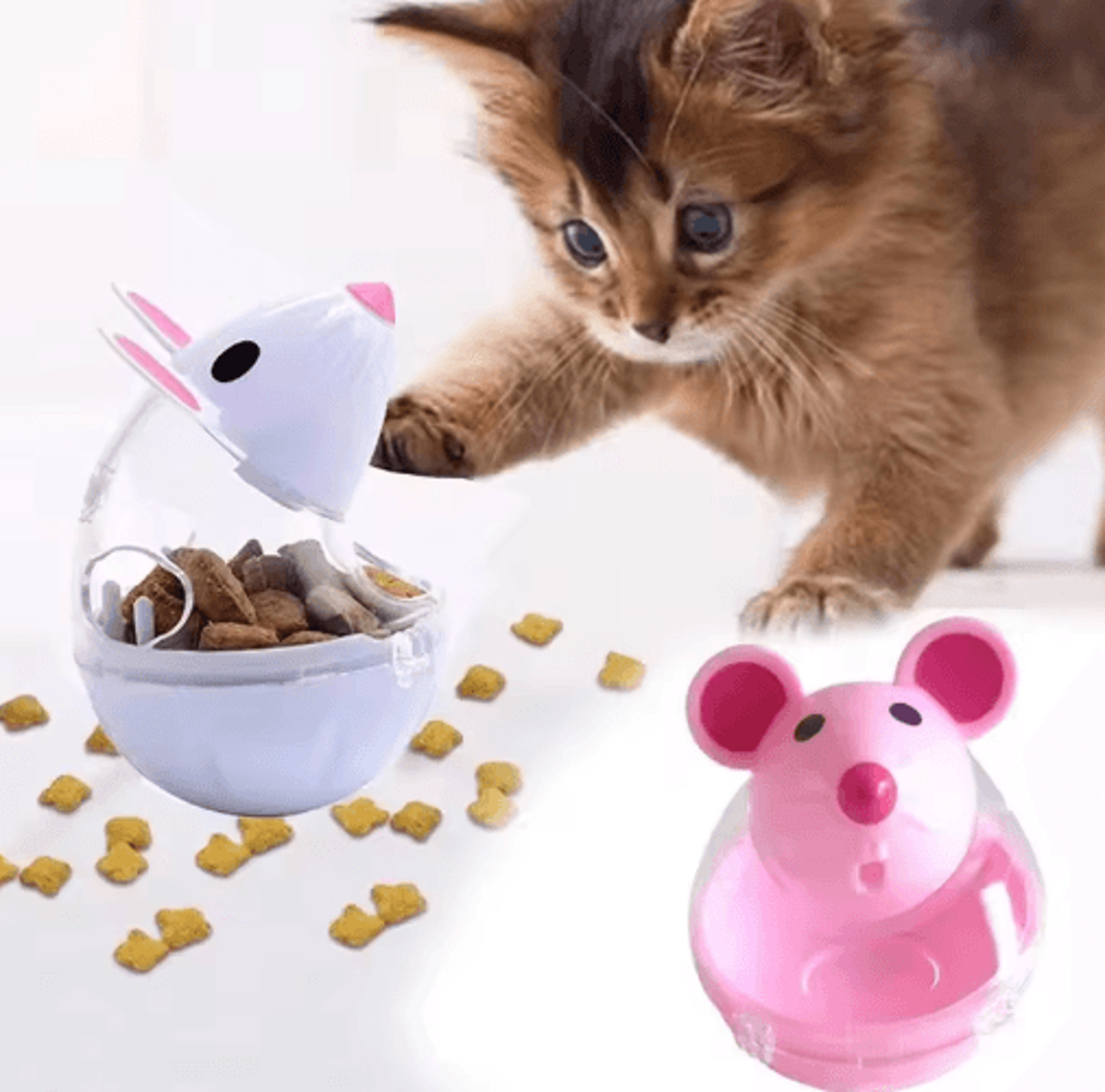 mouse hunt interactive treat puzzle toy for cats