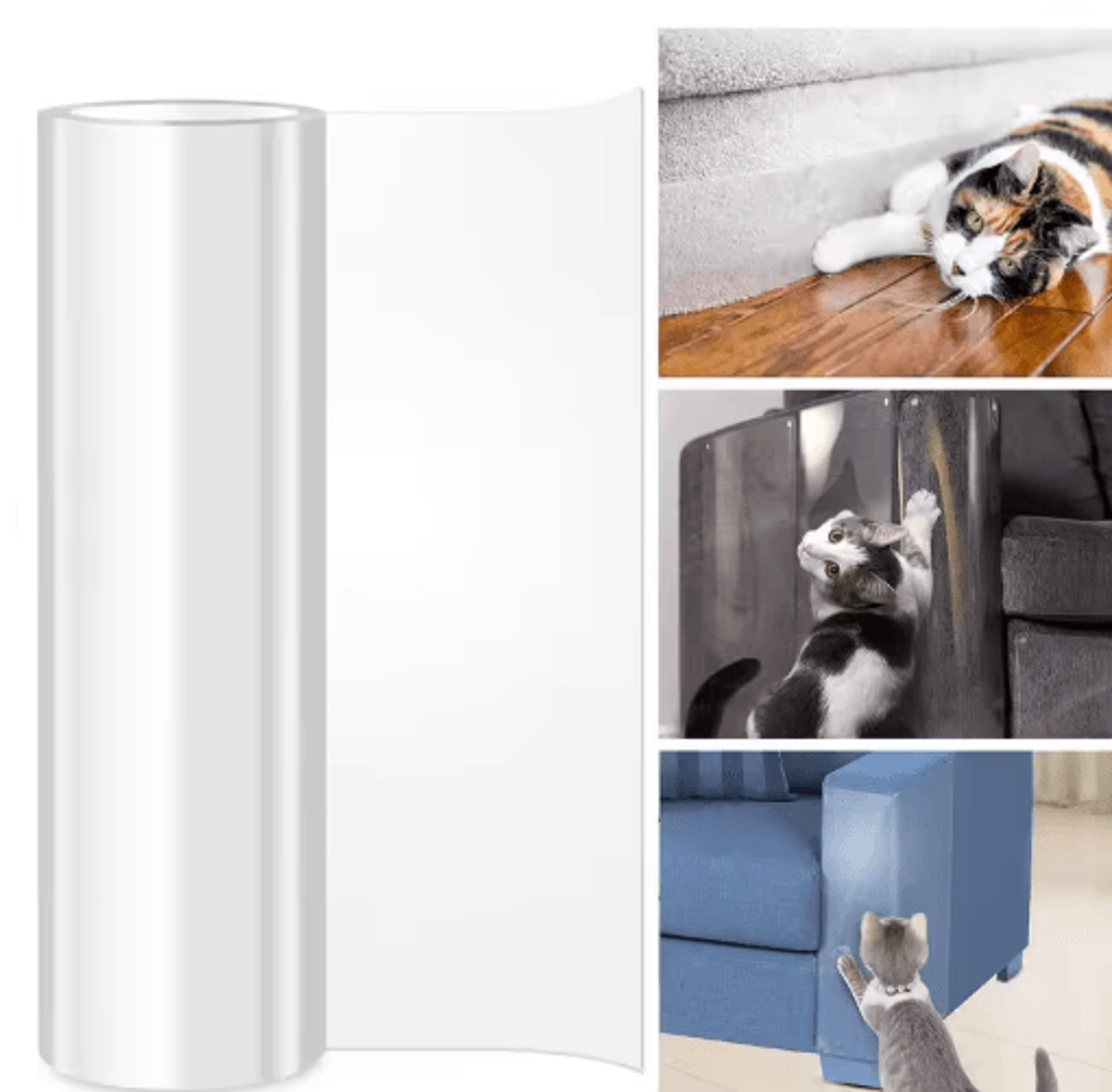 clearguard transparent cat scratch furniture protector pads