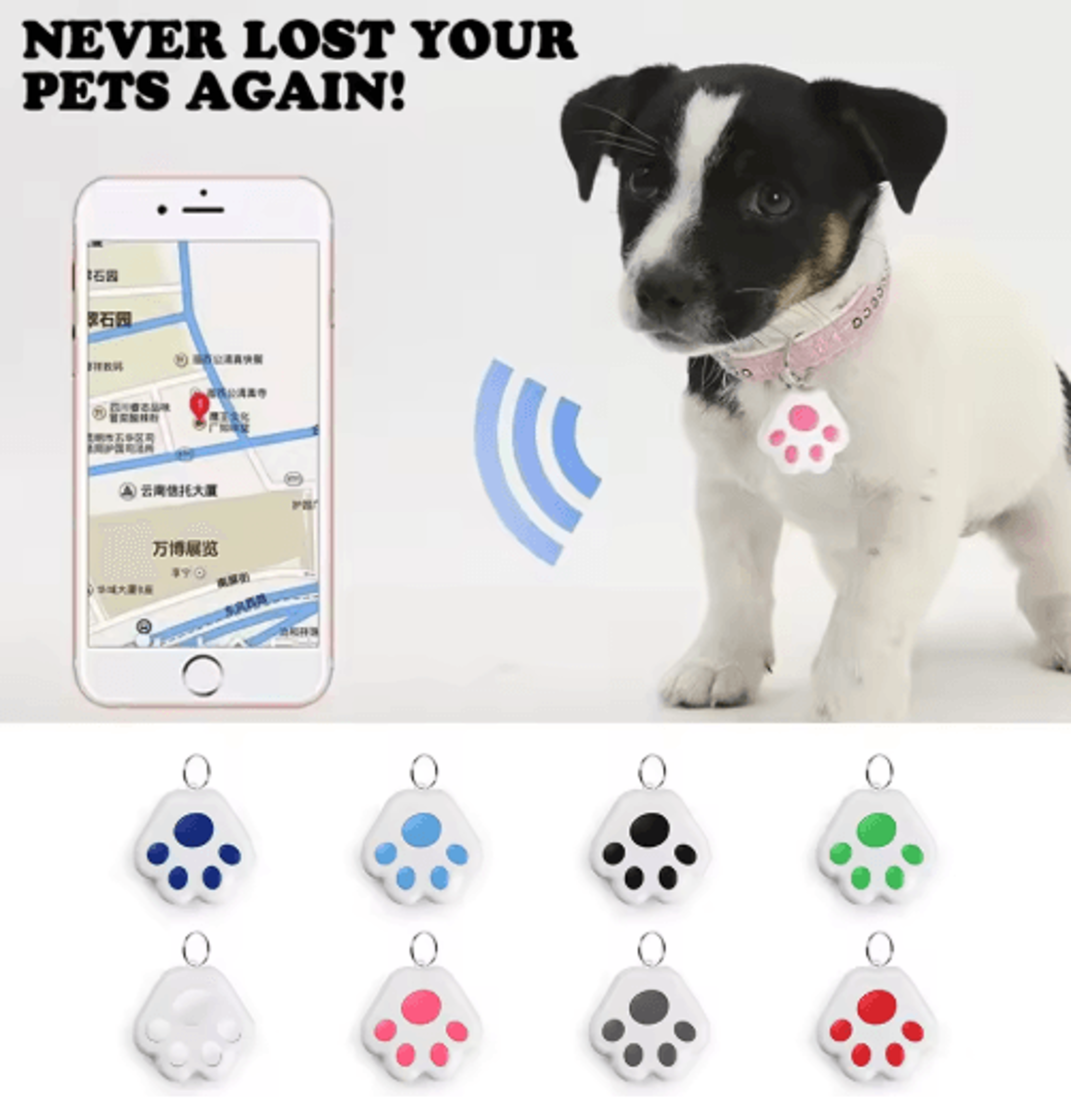 pawtrack mini gps pet & personal locator for dogs, cats, kids & seniors