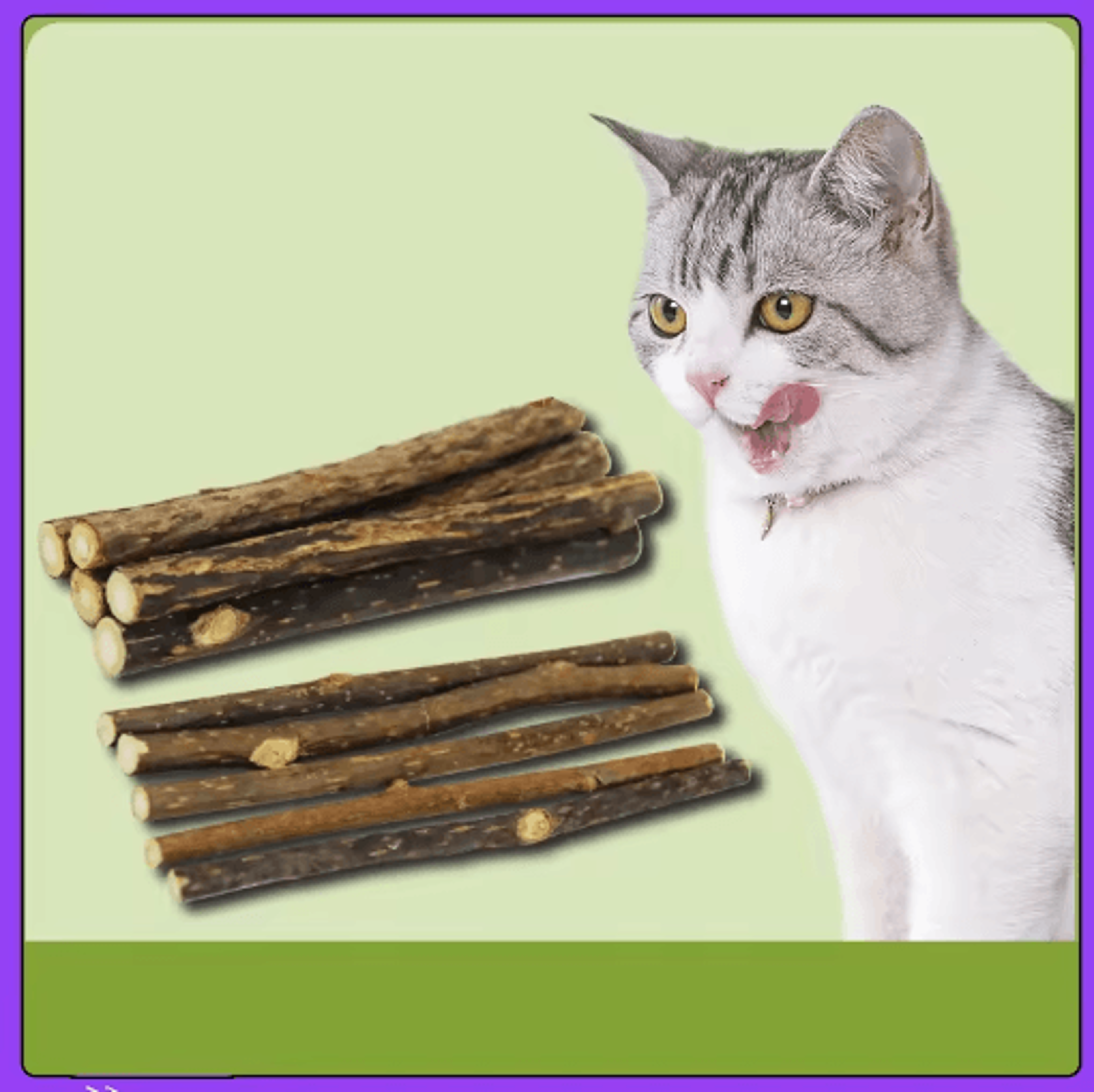 purepaw natural silvervine cat chew stick for dental care & play