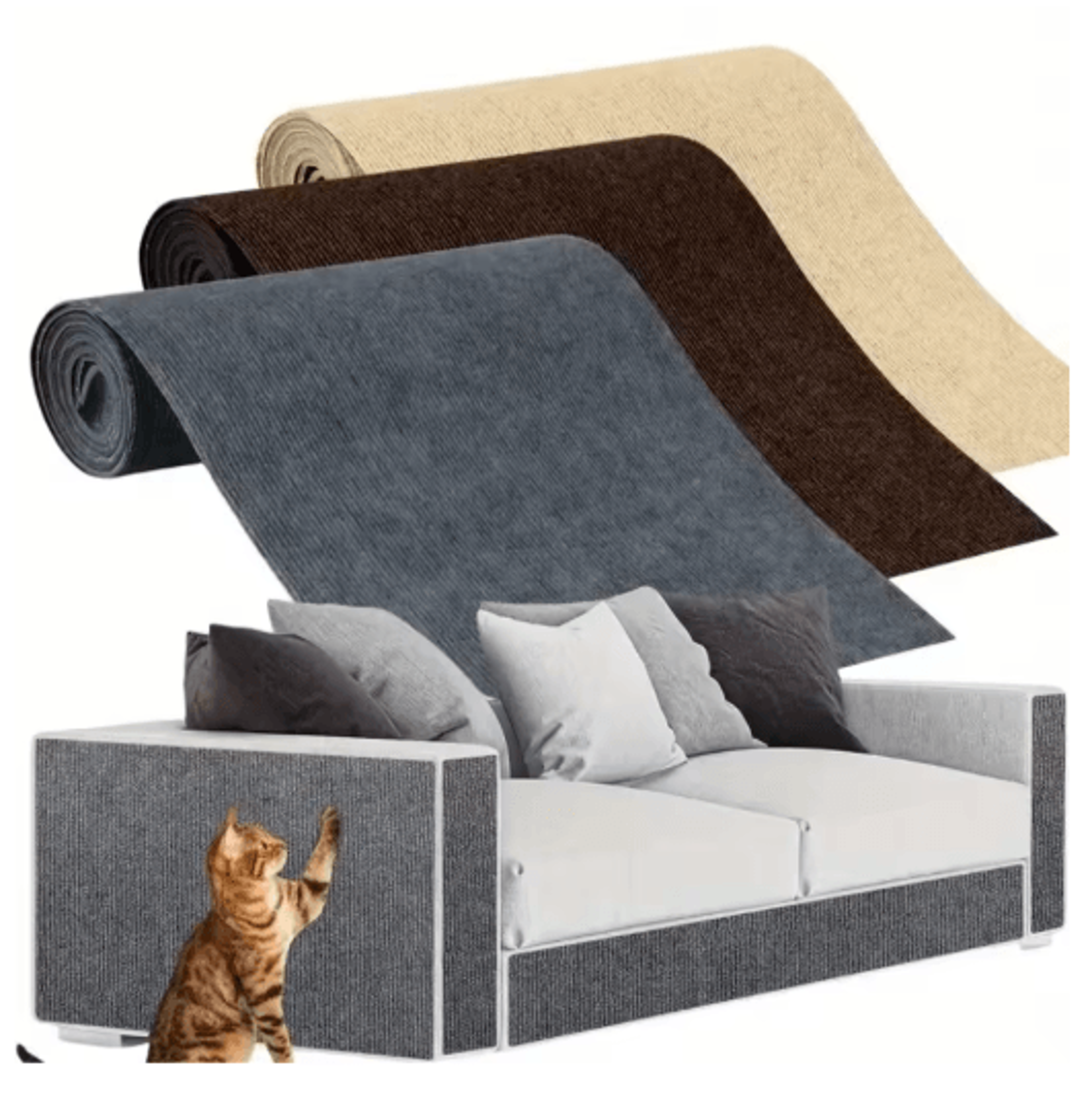trimguard self adhesive cat scratch protection mat for furniture & walls