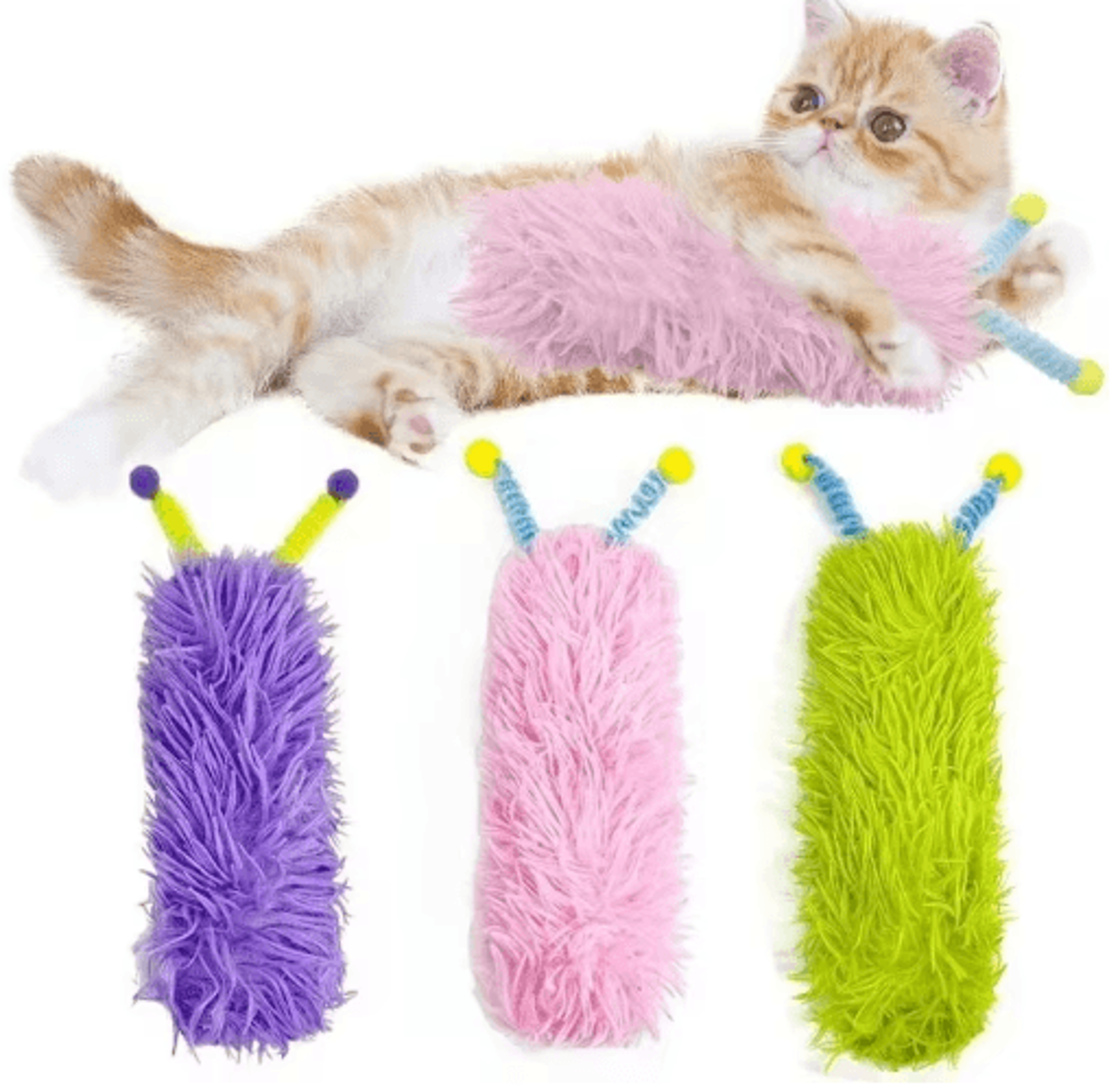 catnipsnuggle plush cat pillow toy for chewing & interactive play