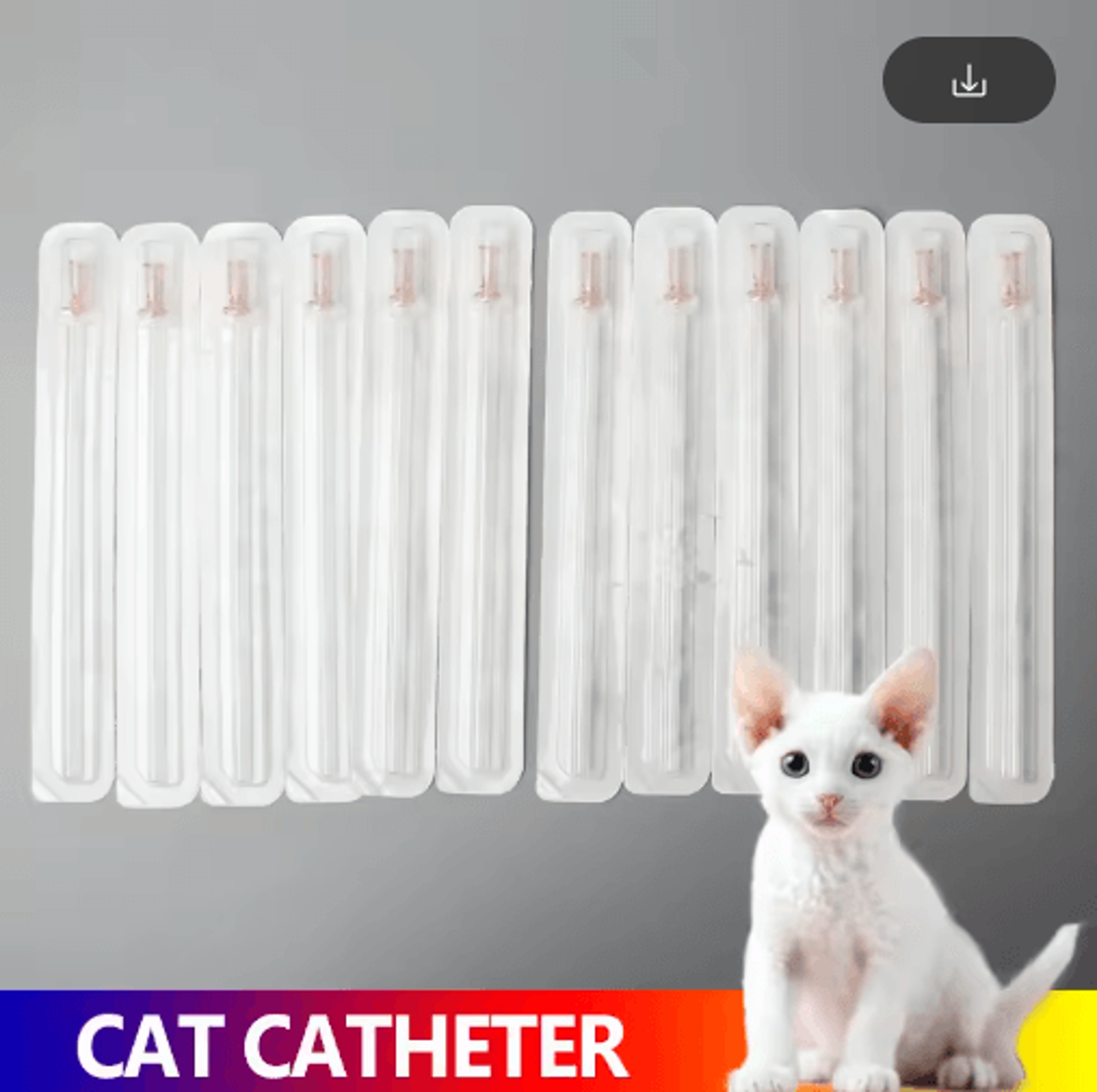 steri'flow feline urinary catheter sterile veterinary catheter for cats 1.0mm to 1.3mm