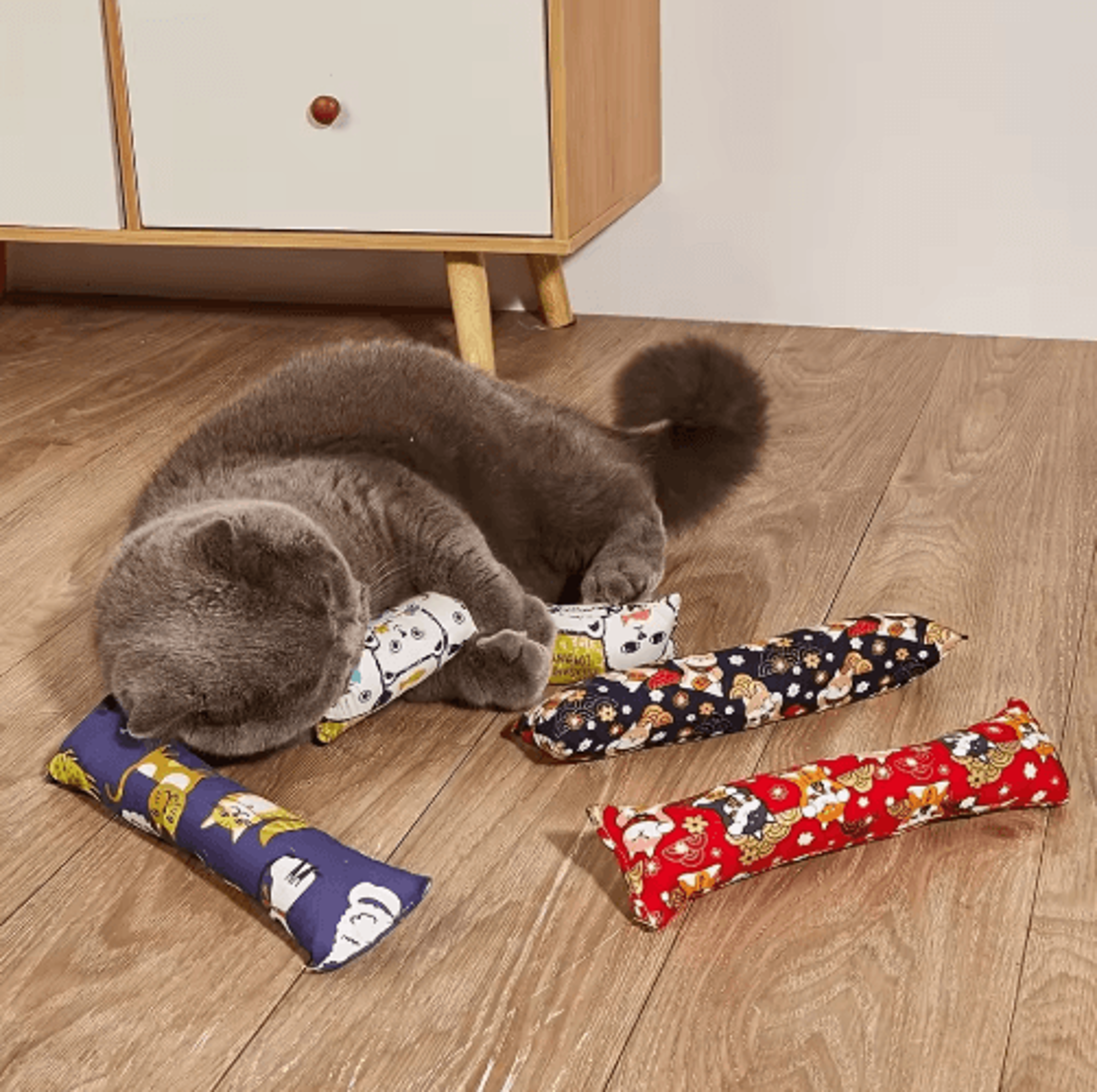 playpounce plush cat teaser wand – bite-resistant interactive toy for cats & kittens