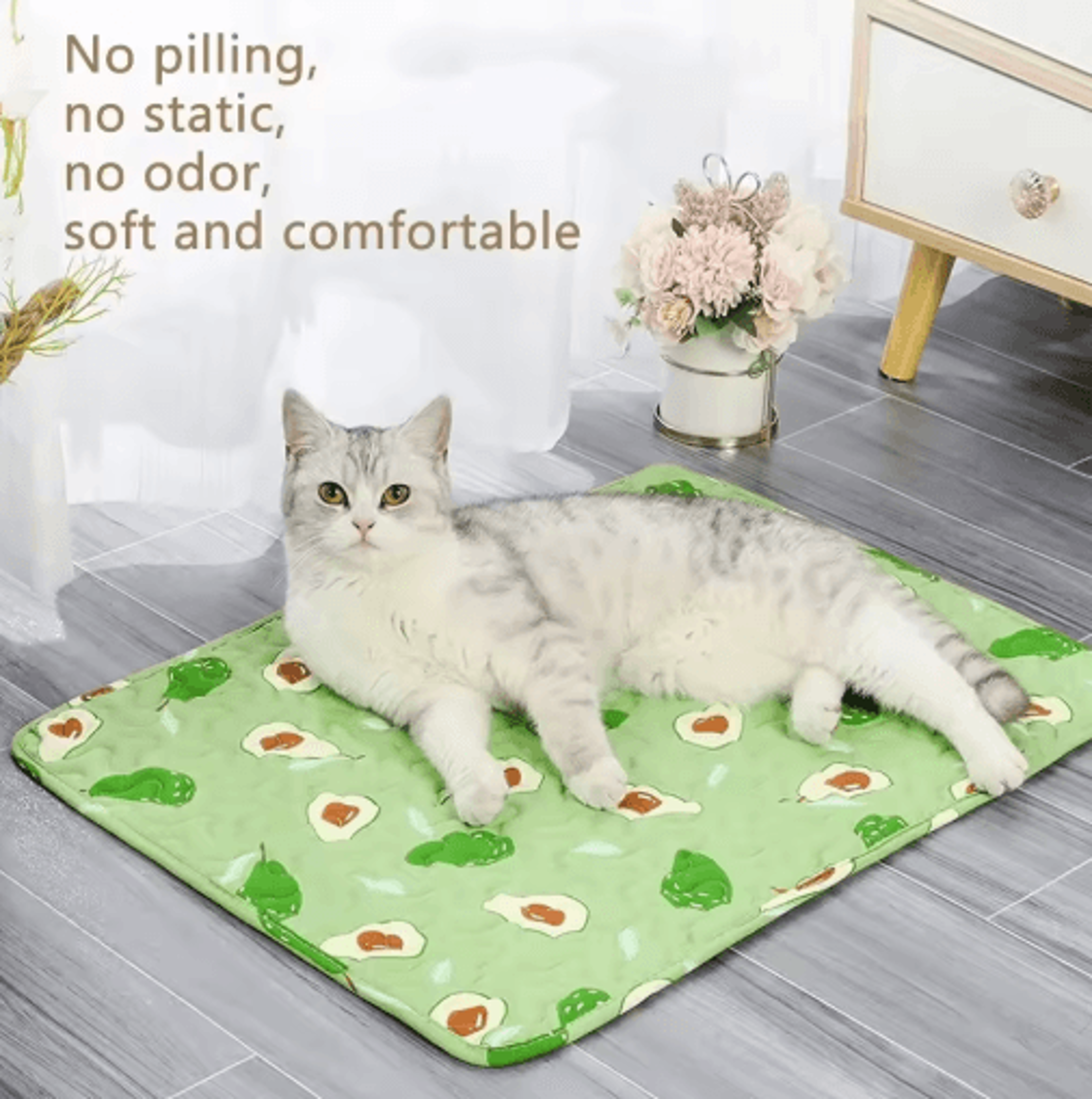 summer cooling pet mat for dogs and cats – breathable moisture-proof bed cover
