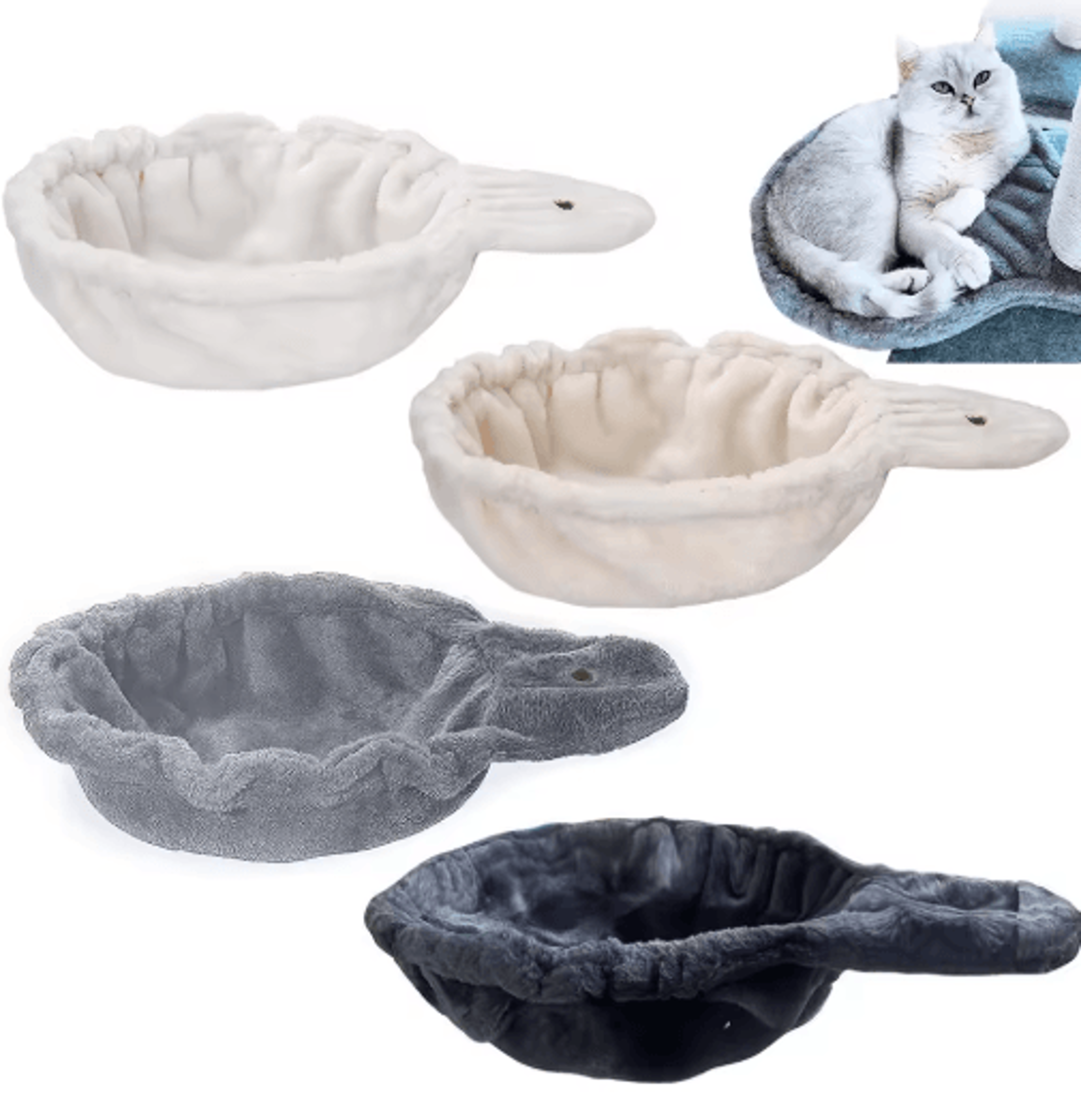 plush hanging cat hammock bed for cat trees and climbing frames