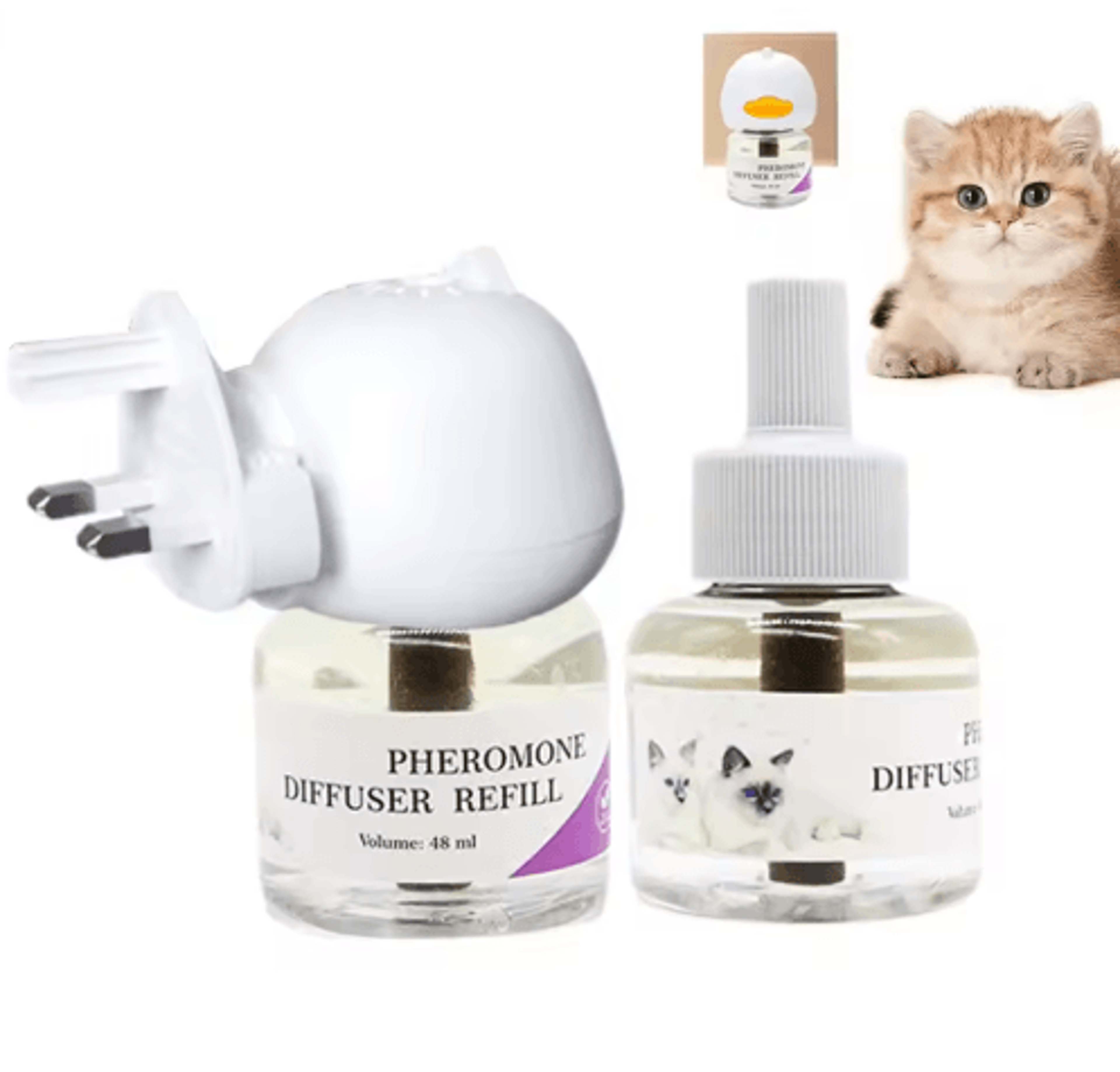 long lasting cat pheromone diffuser for stress relief and comfort