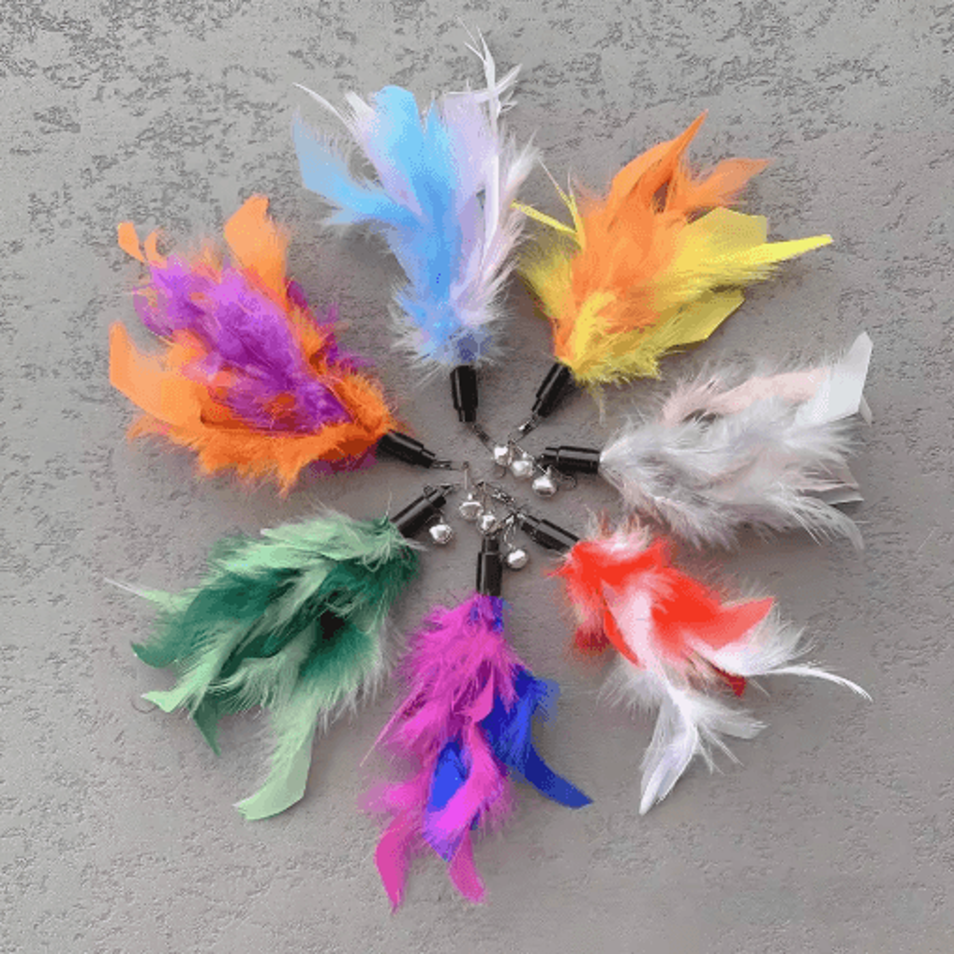 feather cat teaser replacement refills for interactive wand toys 3pcs/5pcs