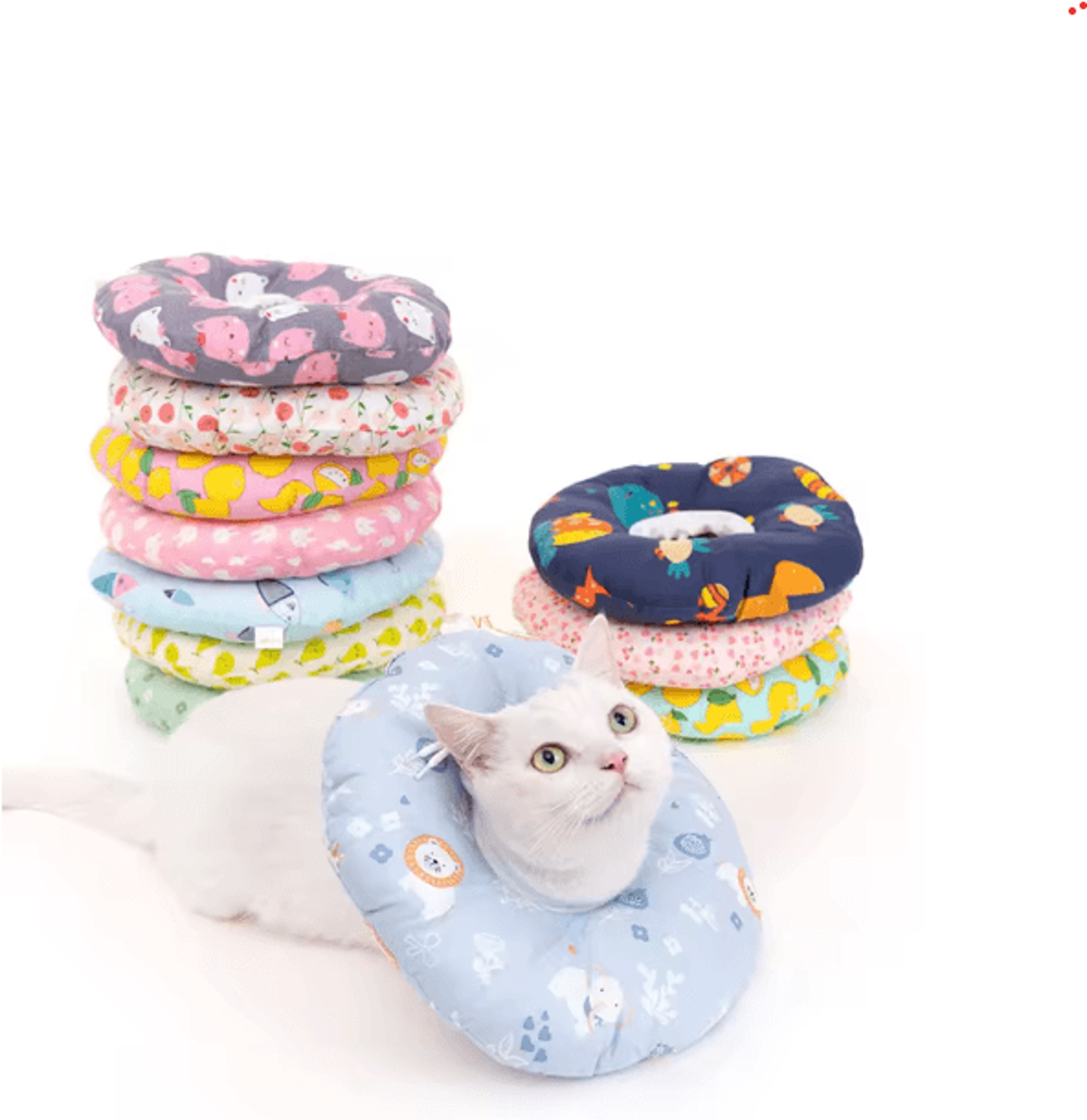 adjustable cat recovery collar for wound healing & post-surgery protection