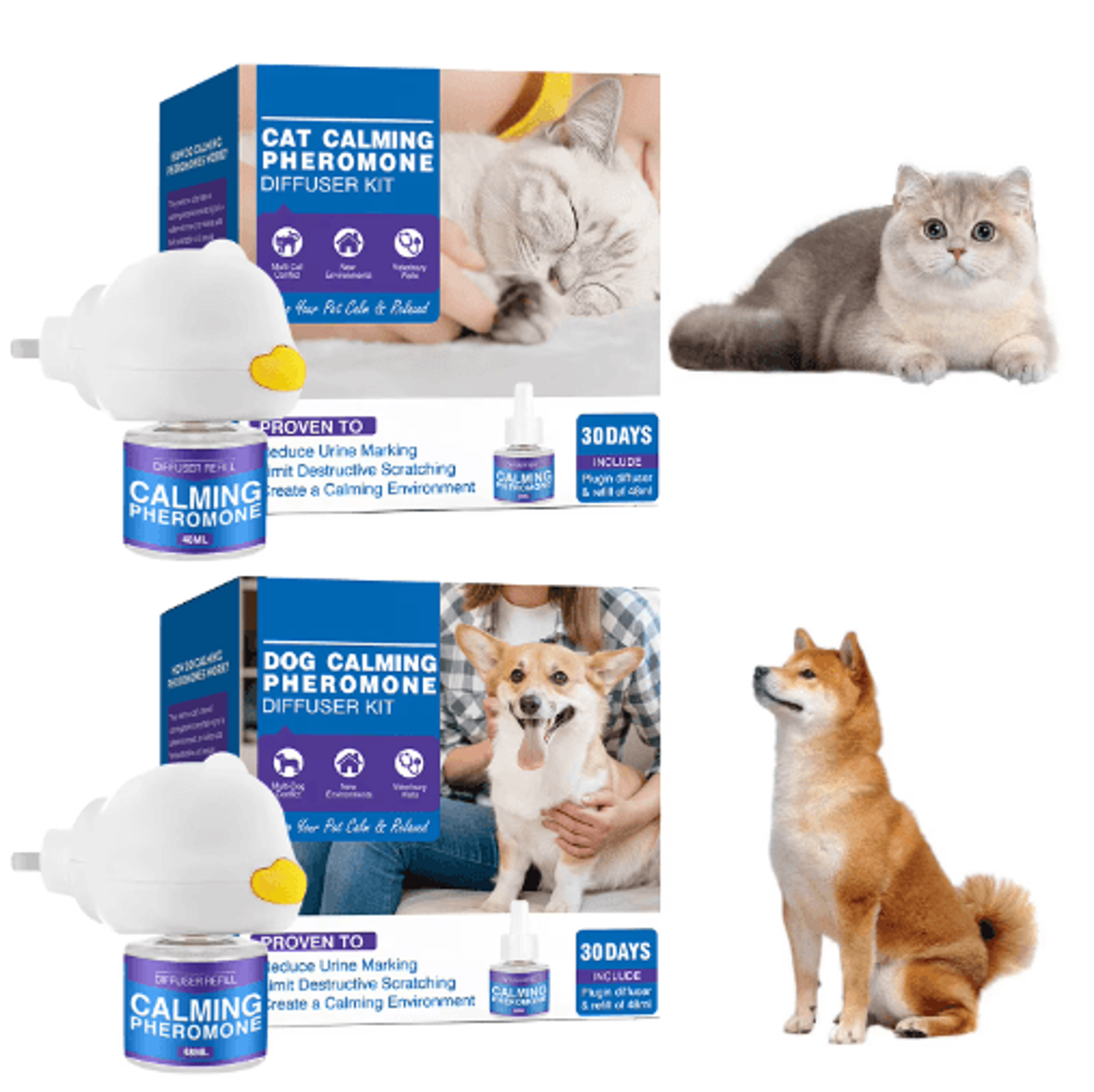 calming pheromone diffuser for cats & dogs – stress relief & comfort at home