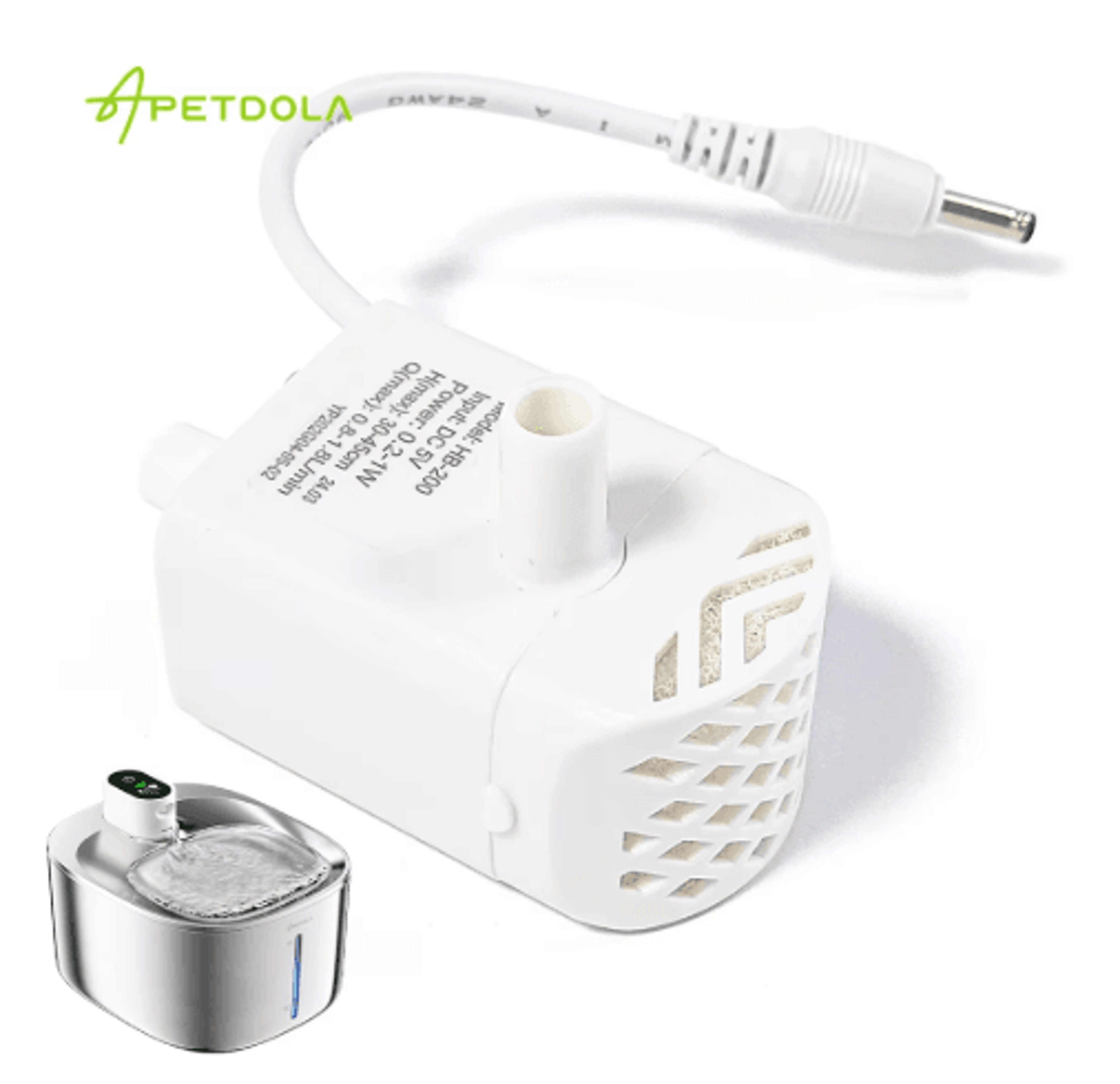 apetdola fs10pro replacement water pump for stainless steel pet fountain