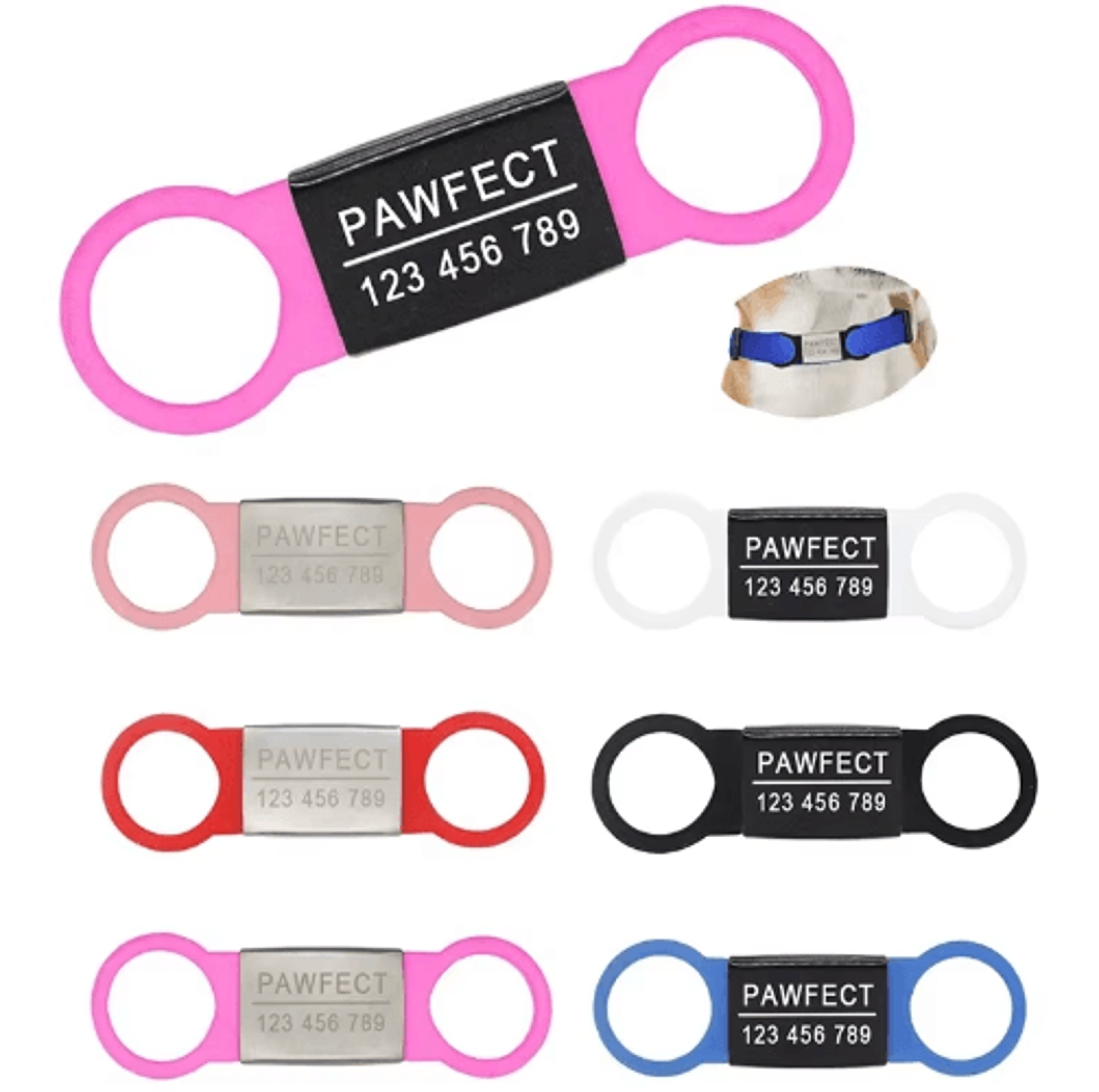 personalized stainless steel pet id tag with free custom engraving