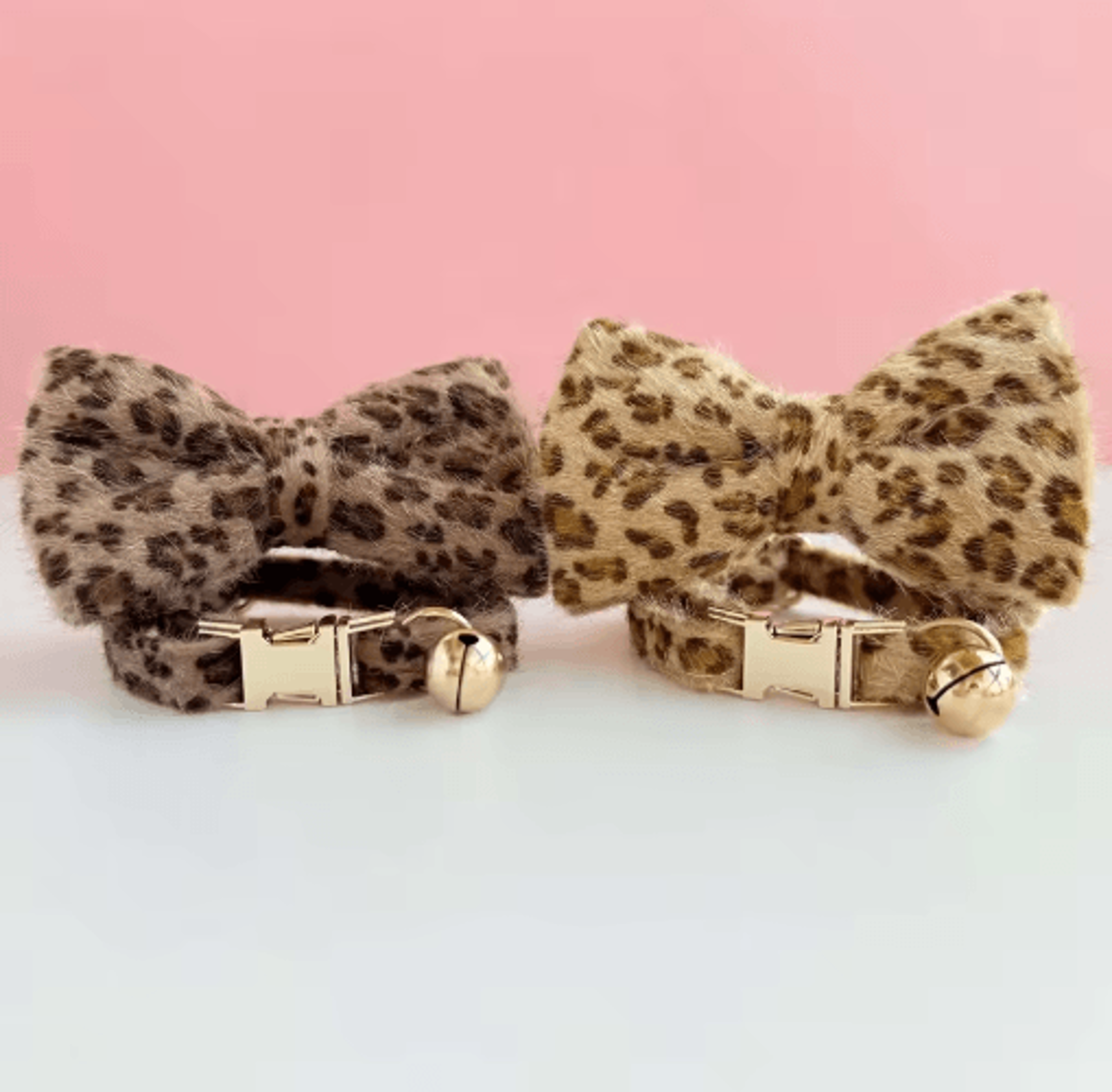 personalized leopard print cat collar with bell & custom name tag