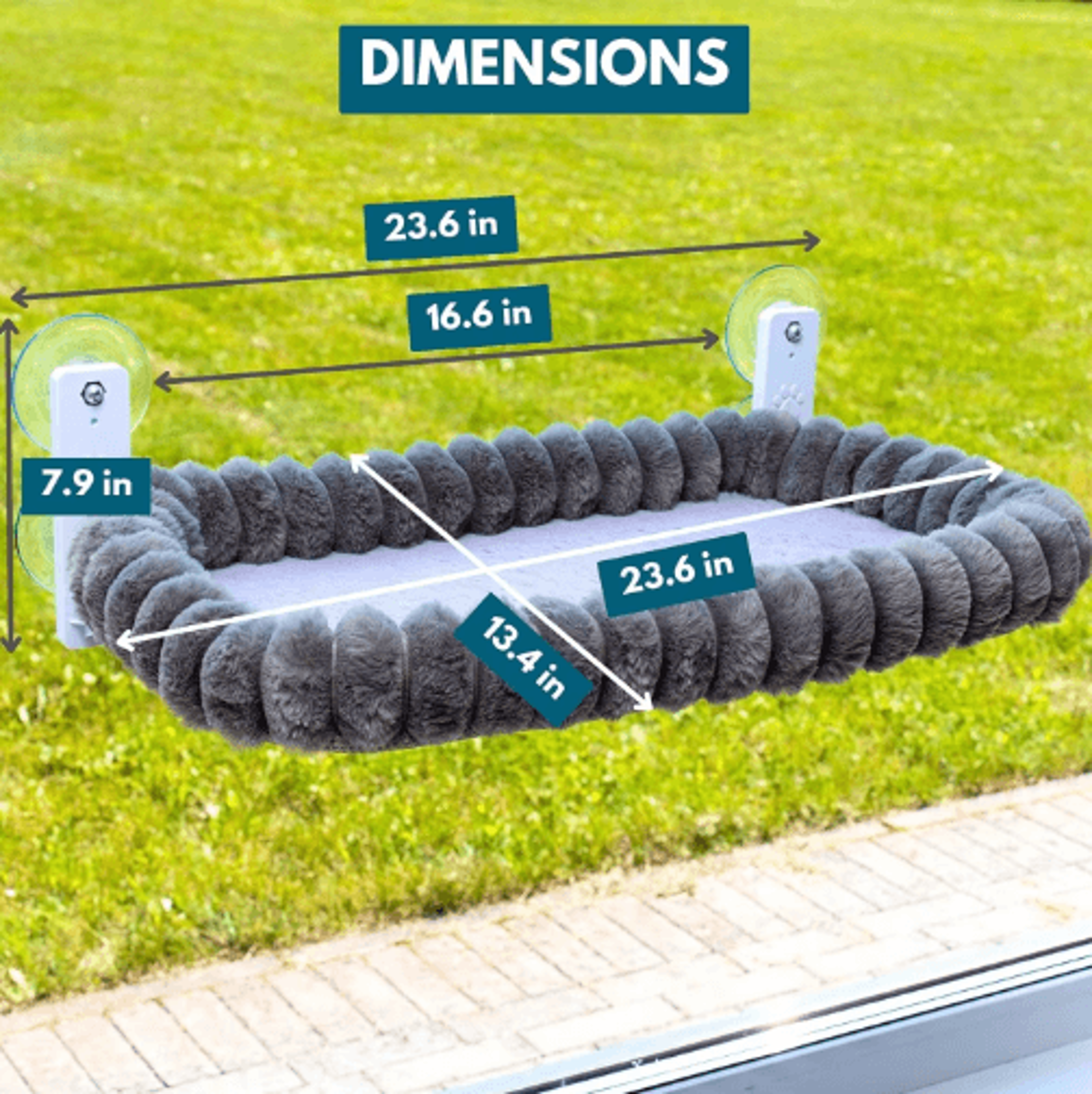 foldable window cat hammock for sunbathing & elevated relaxation