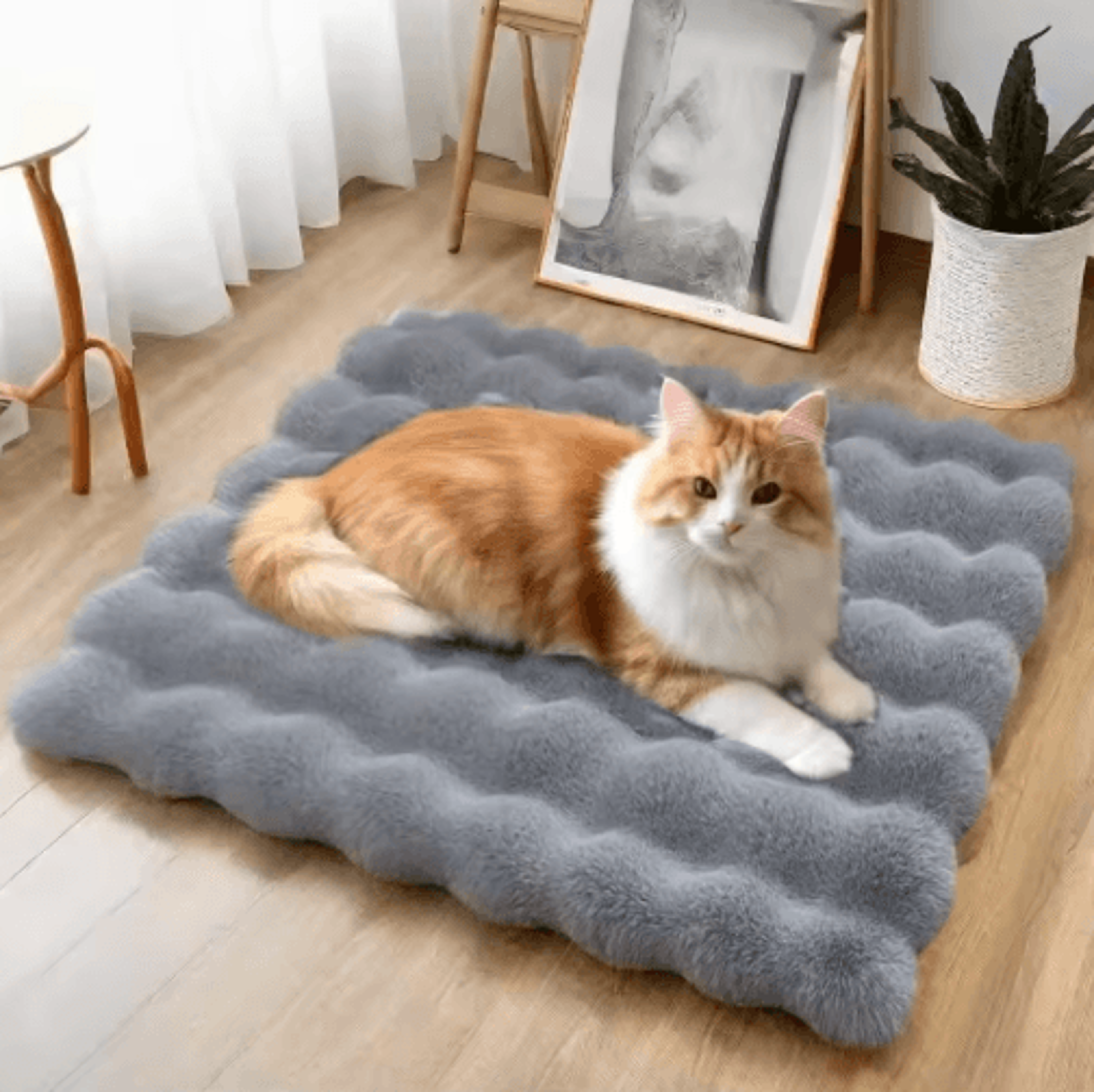 all season plush pet sleeping mat for cats & dogs