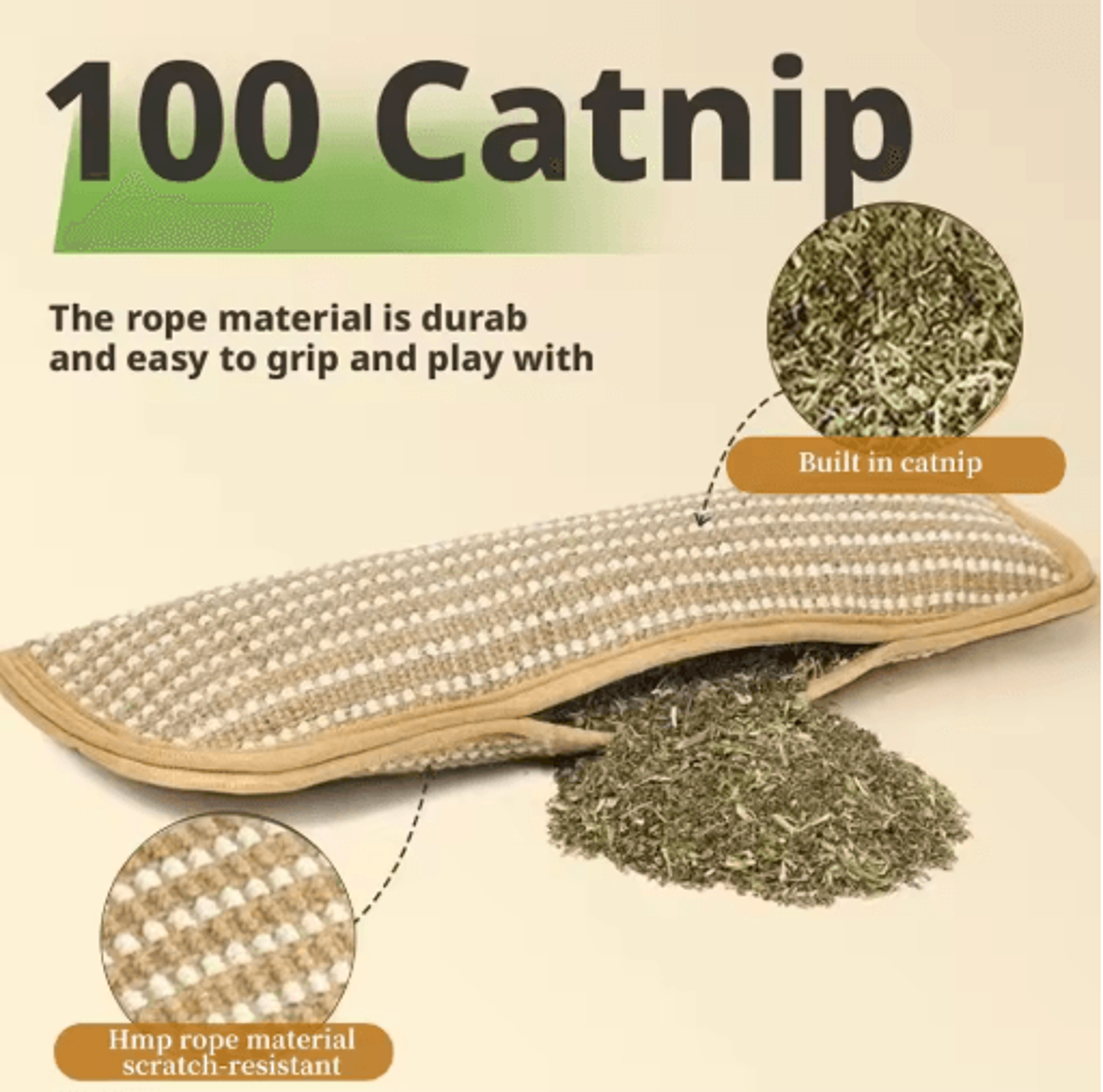 catnip kicker pillow toy for interactive play, chewing & scratching fun